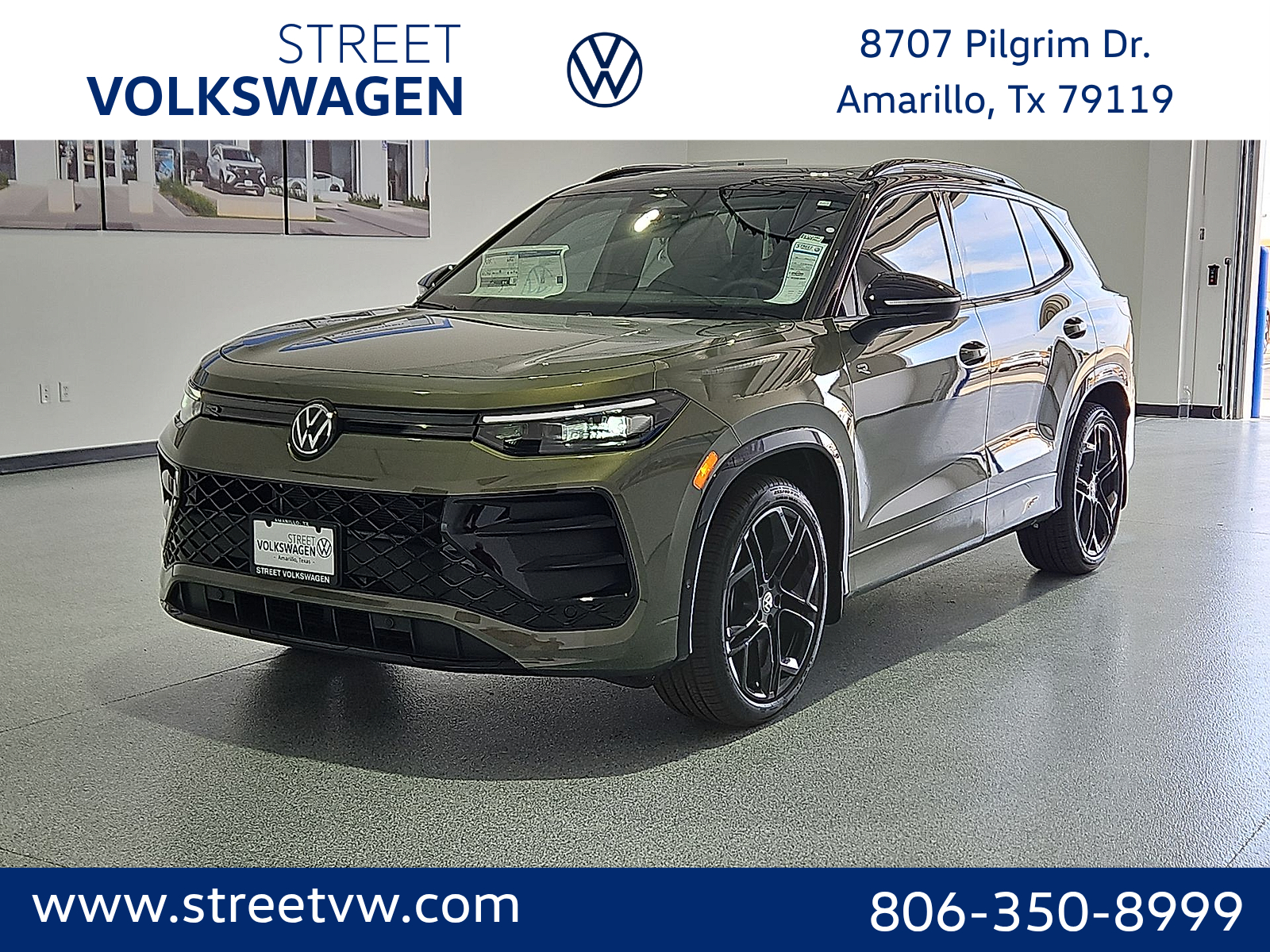 2026 Volkswagen Tiguan SE R-Line Black in Avocado Green w/Deep Black Roof