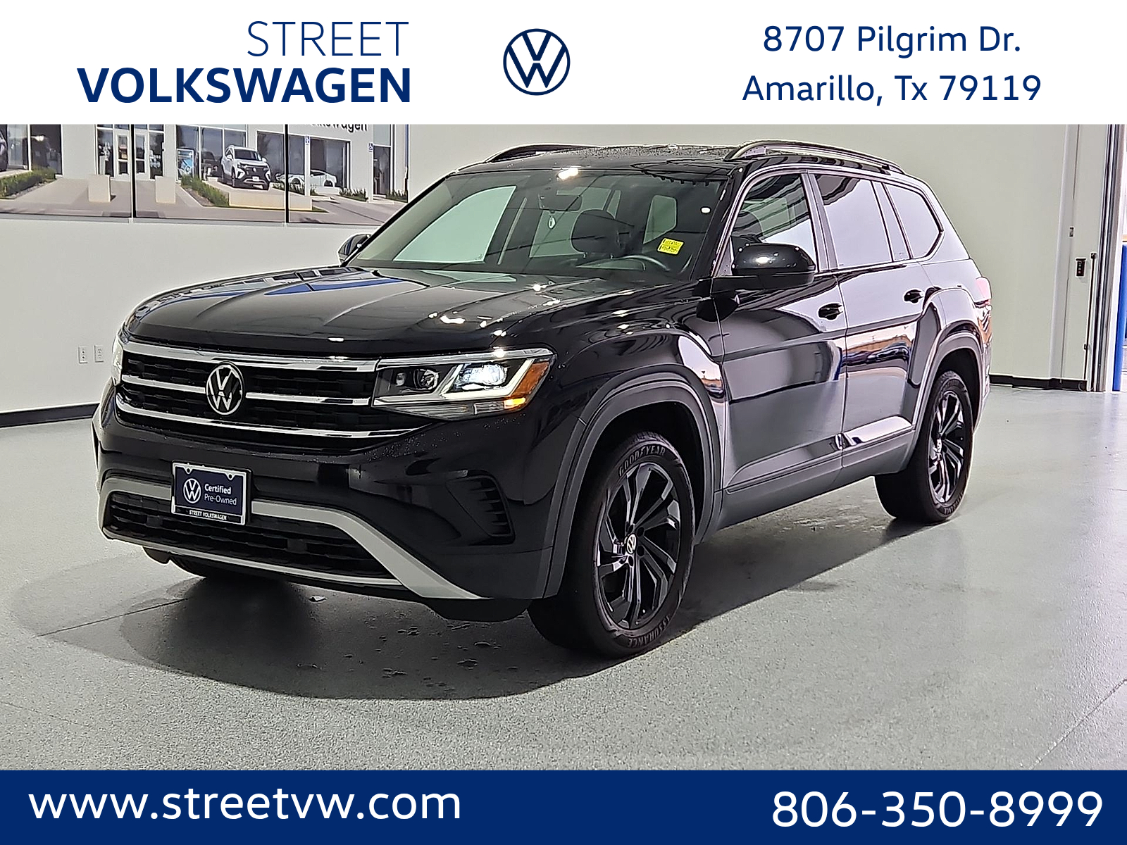 2023 Volkswagen Atlas 3.6L V6 SE w/Technology Deep Black at Street VW of Amarillo