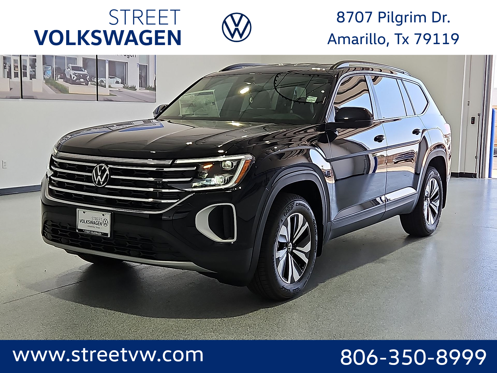 2026 Volkswagen Atlas SE in Deep Black Pearl