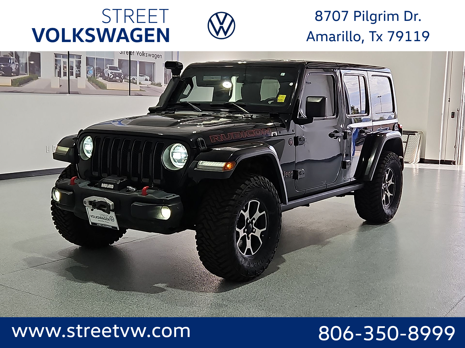 2018 Jeep Wrangler Unlimited Rubicon Black Clearcoat at Street VW of Amarillo