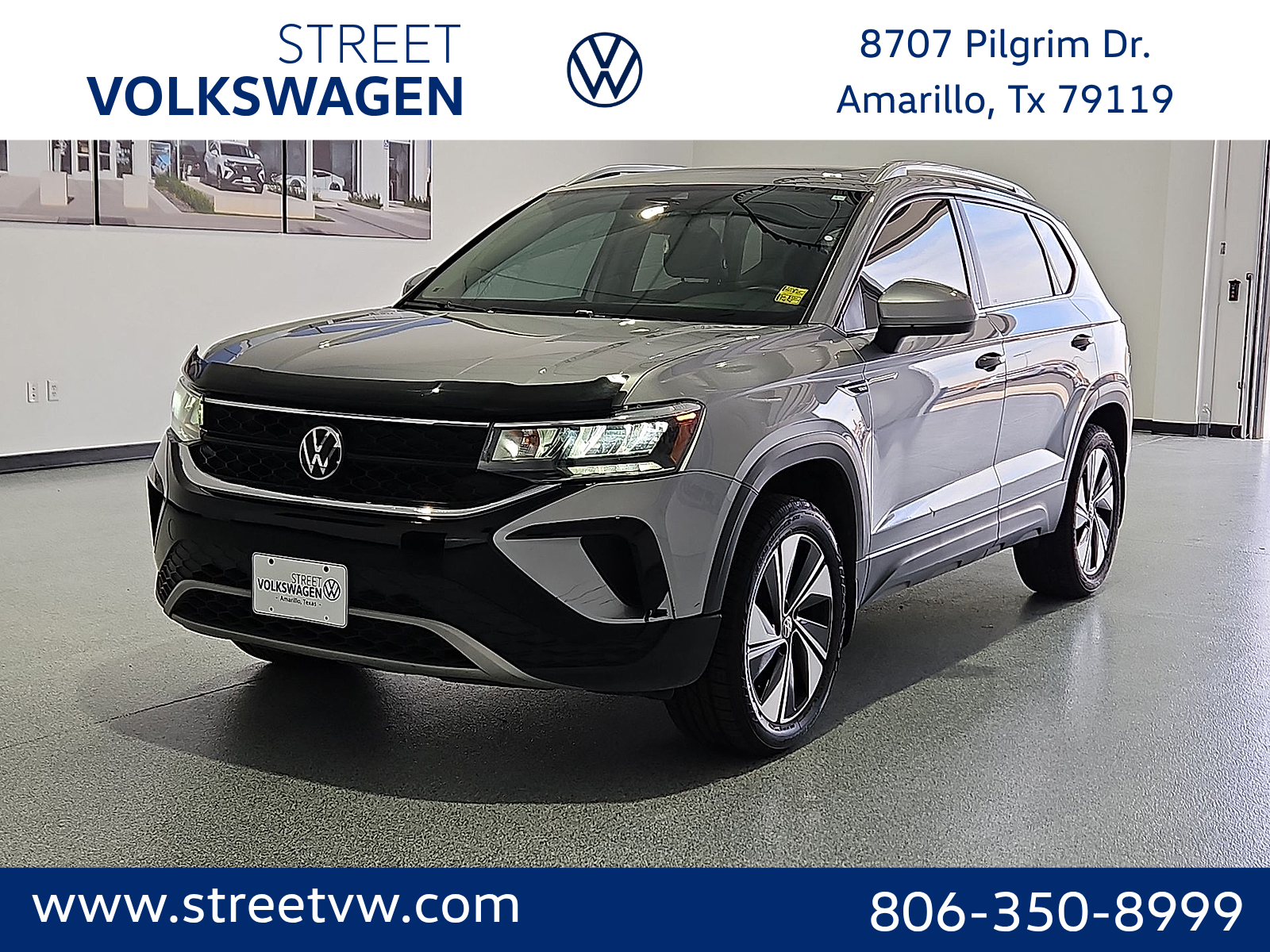 2024 Volkswagen Taos 1.5T SE Silver Metallic at Street VW of Amarillo