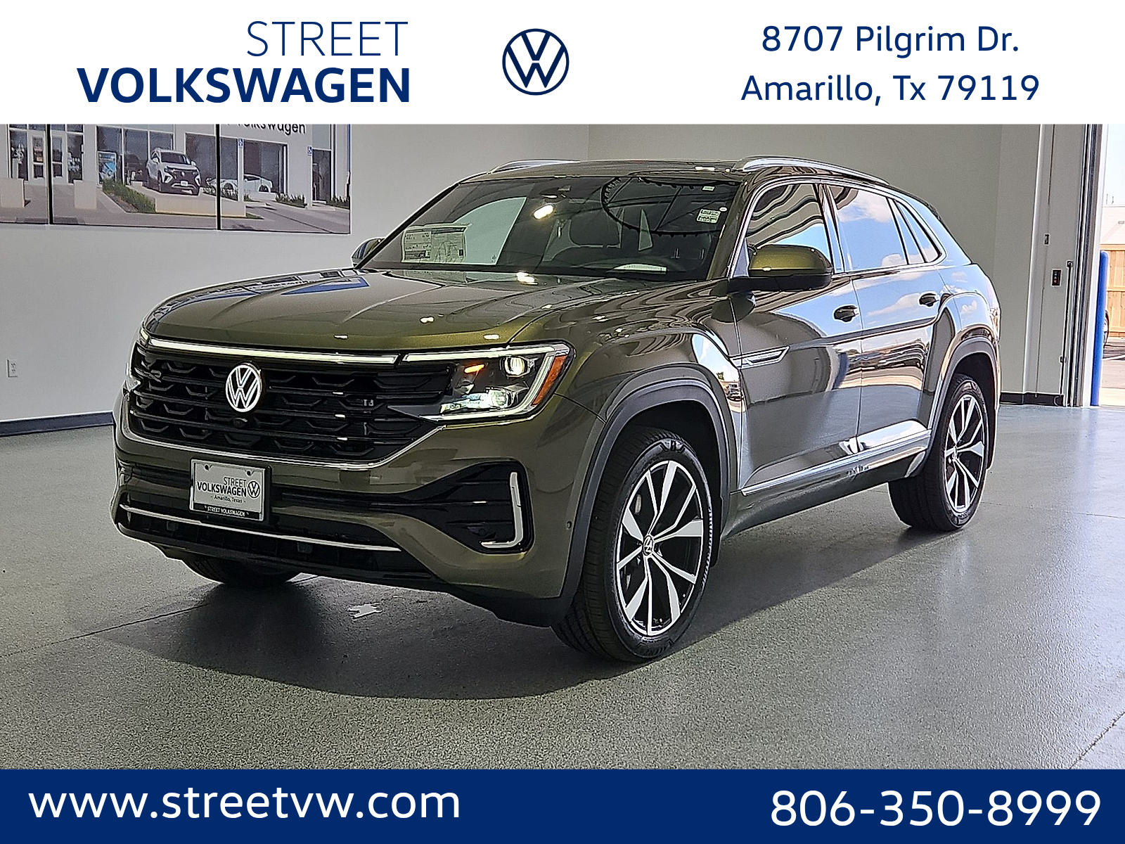 2026 Volkswagen Atlas Cross Sport SEL Premium R-Line in Avocado Green Pearl