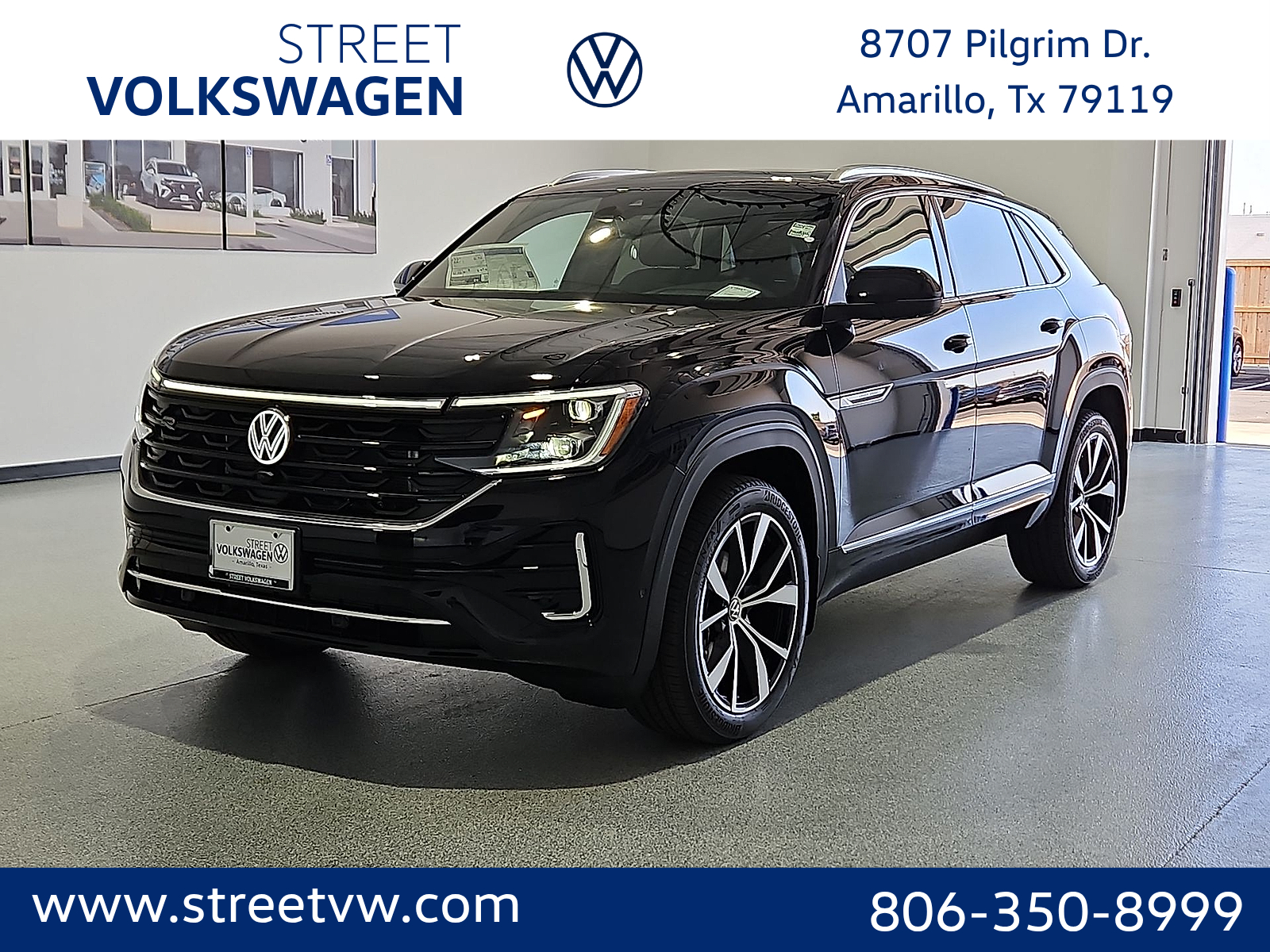 2026 Volkswagen Atlas Cross Sport SEL Premium R-Line in Deep Black Pearl