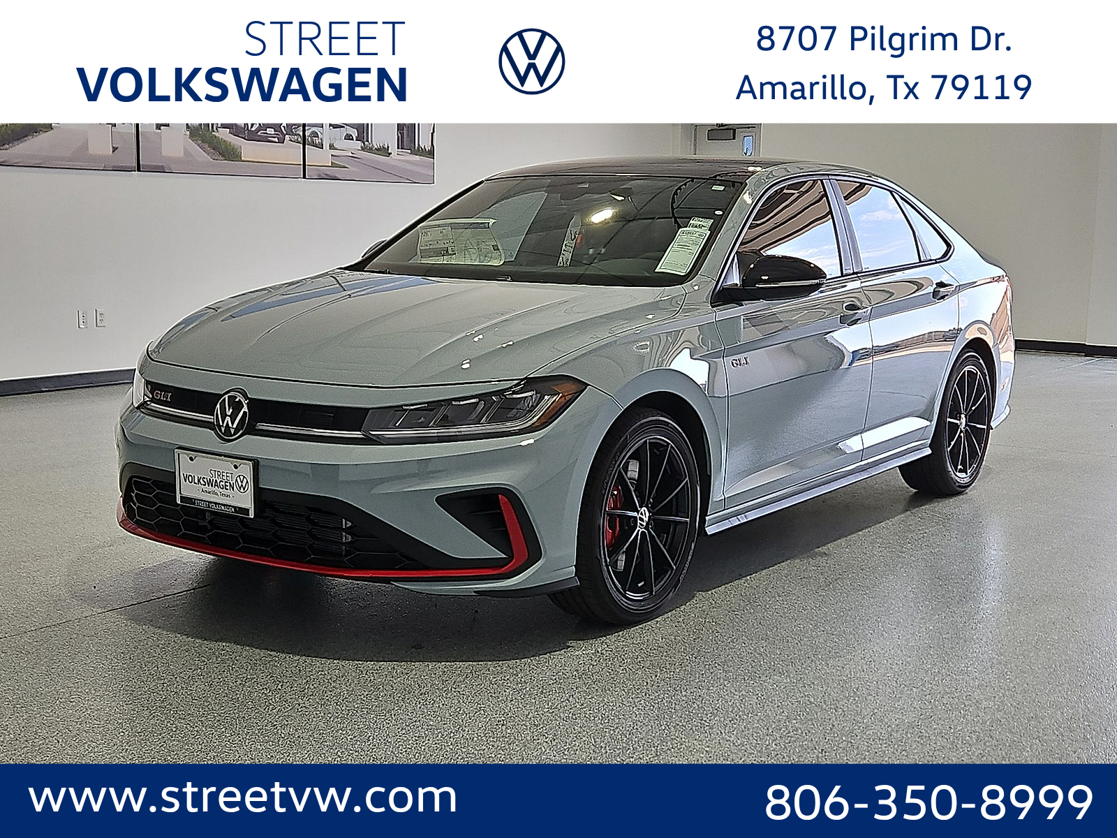 2026 Volkswagen Jetta GLI Autobahn Monument Gray w/Dp Blk Rf at Street VW of Amarillo