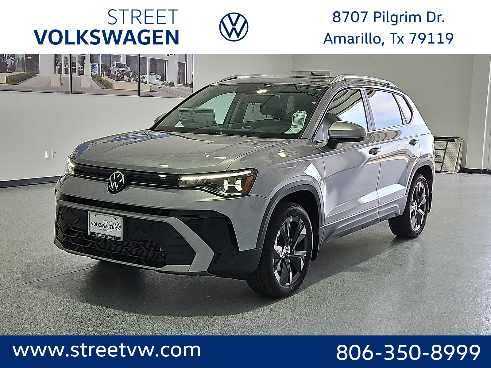 2026 Volkswagen Taos SE Pyrite Silver Metallic at Street VW of Amarillo