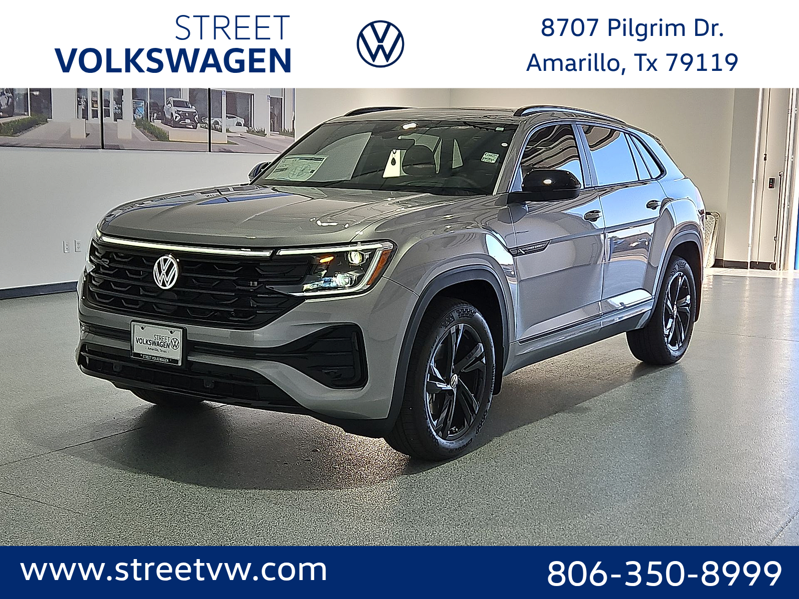 2026 Volkswagen Atlas Cross Sport SEL R-Line Black in Silver Mist Metallic