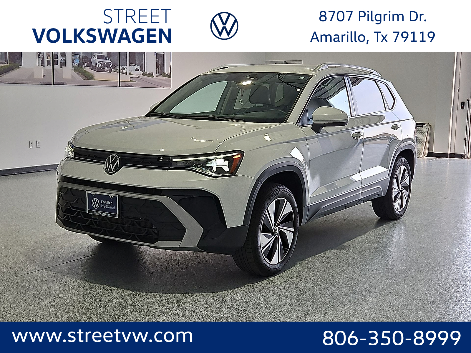 2025 Volkswagen Taos 1.5T SE Pure White at Street VW of Amarillo
