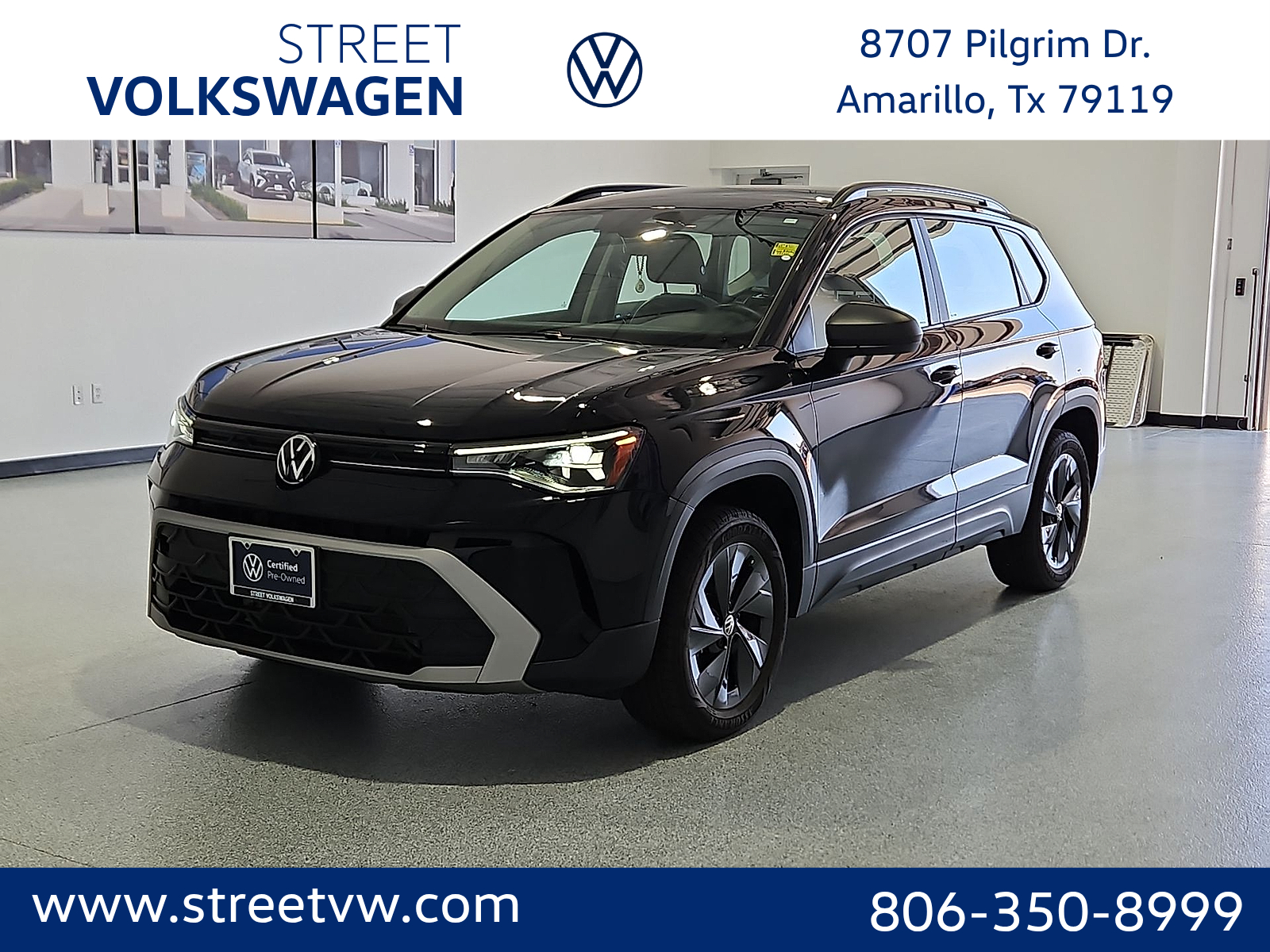 2025 Volkswagen Taos 1.5T S Deep Black at Street VW of Amarillo