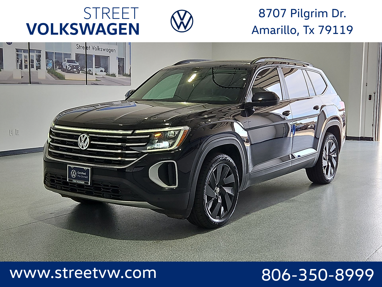 2024 Volkswagen Atlas 2.0T SE w/Technology Deep Black at Bobby Duby Motors