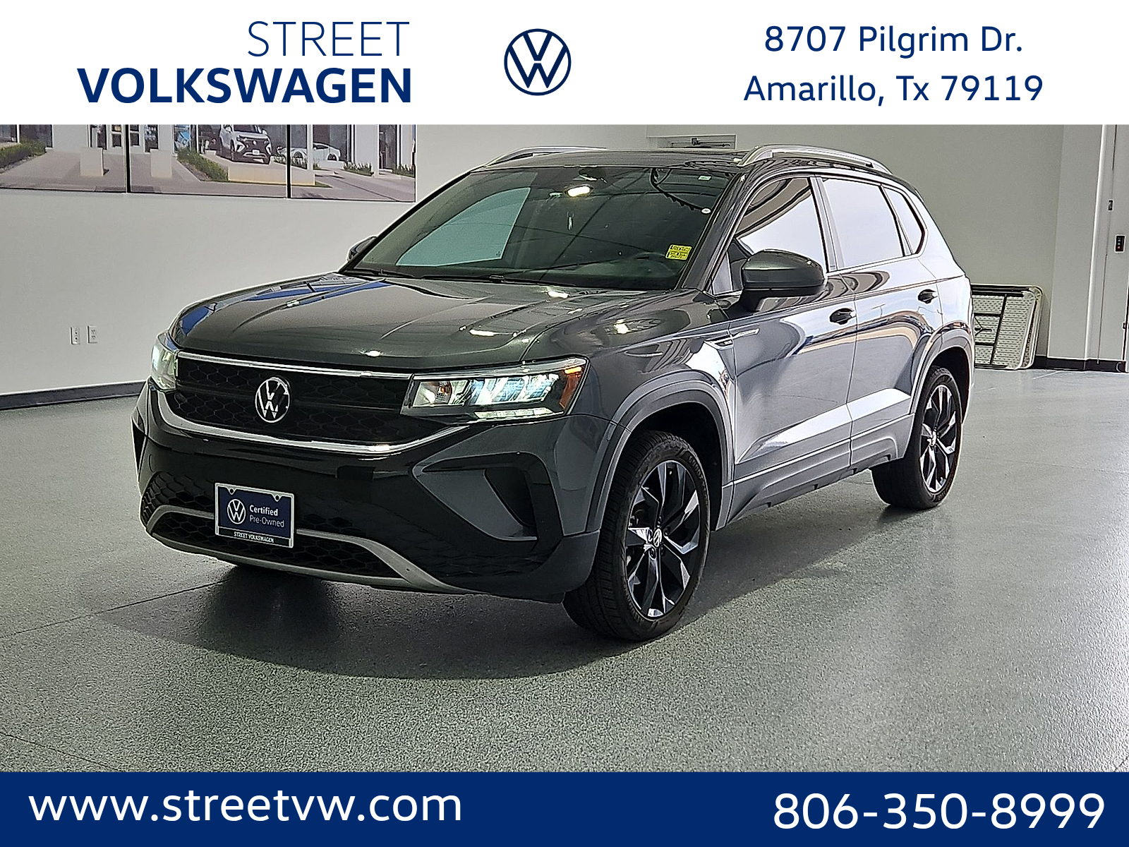 2023 Volkswagen Taos 1.5T SE Platinum Gray Metallic at Bobby Duby Motors