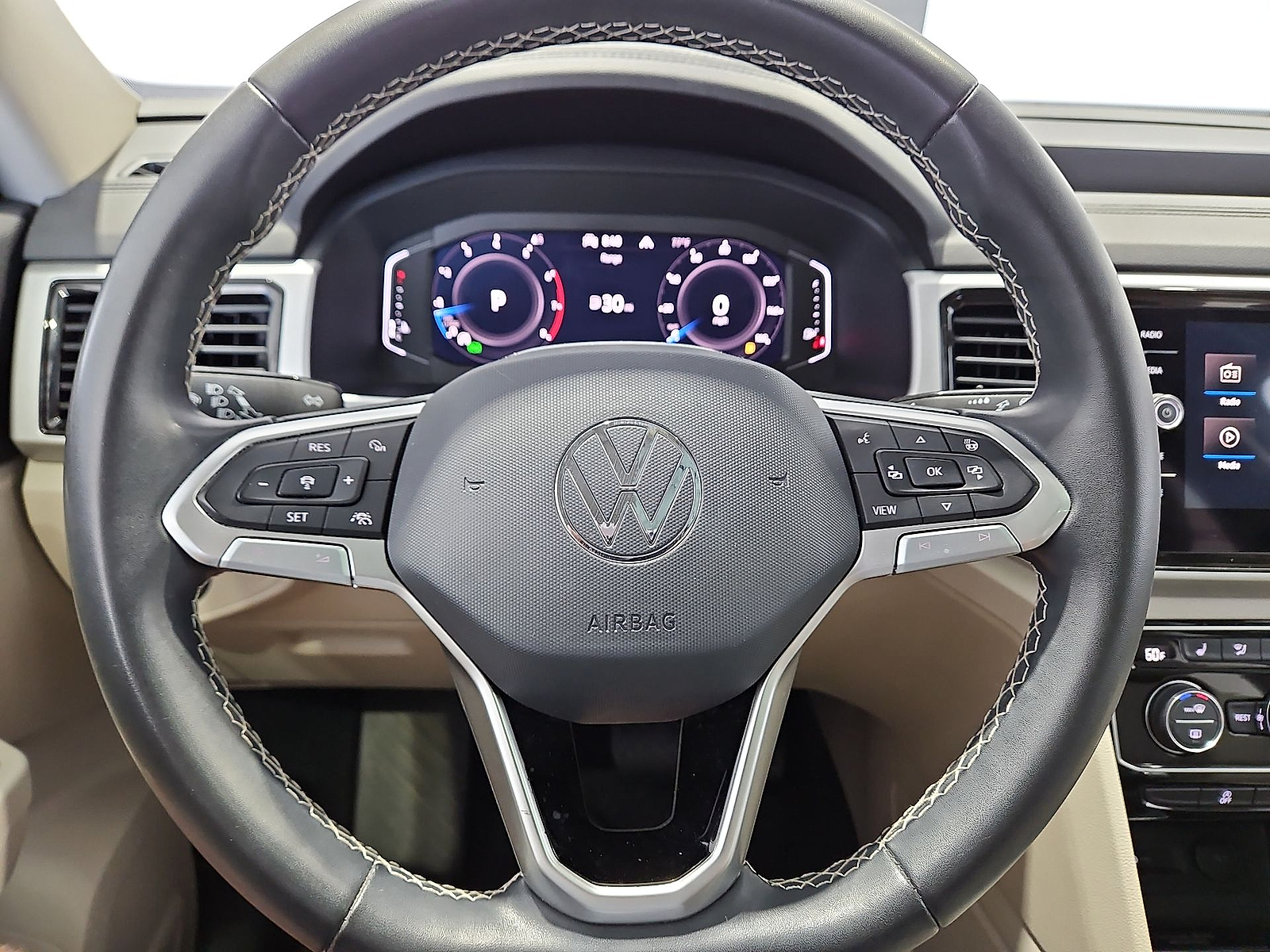 2023 Volkswagen Atlas 3.6L V6 SEL Opal White at Street VW of Amarillo