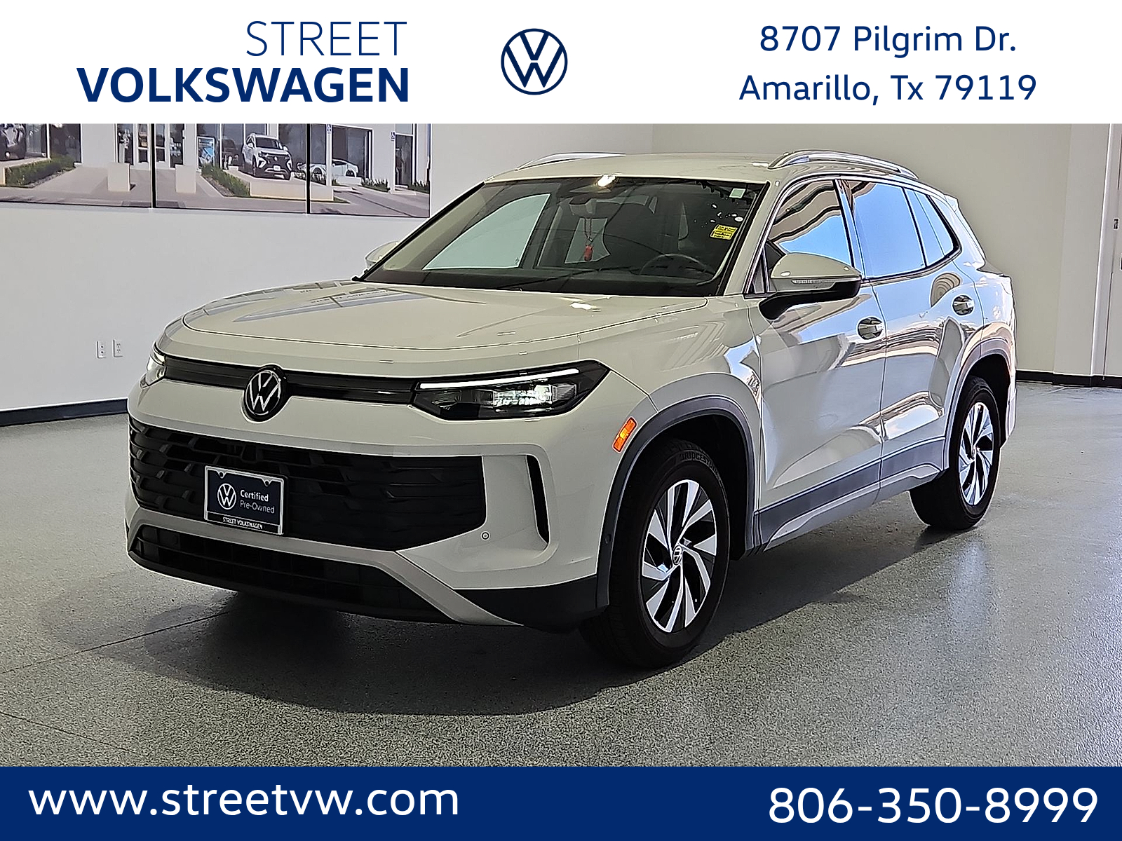 2025 Volkswagen Tiguan 2.0T S Pure White at Street VW of Amarillo