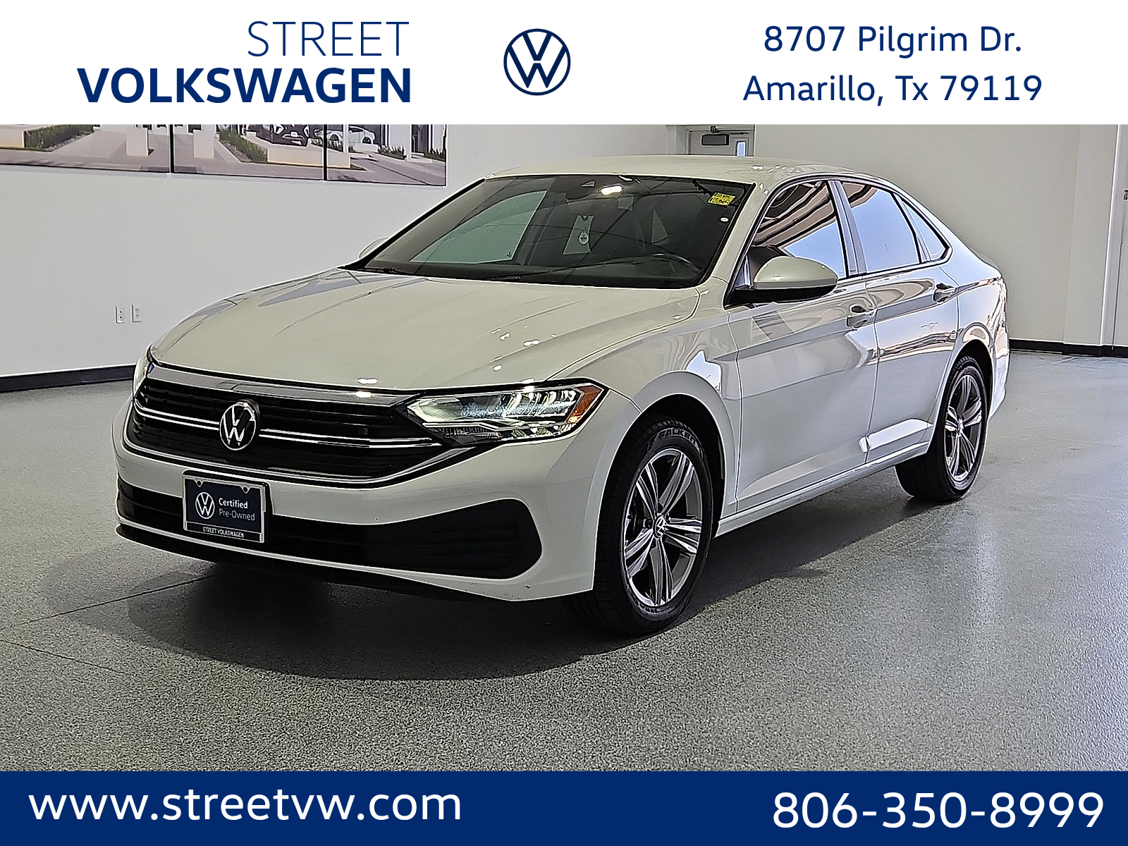 2023 Volkswagen Jetta 1.5T SE Opal White Pearl at Street VW of Amarillo