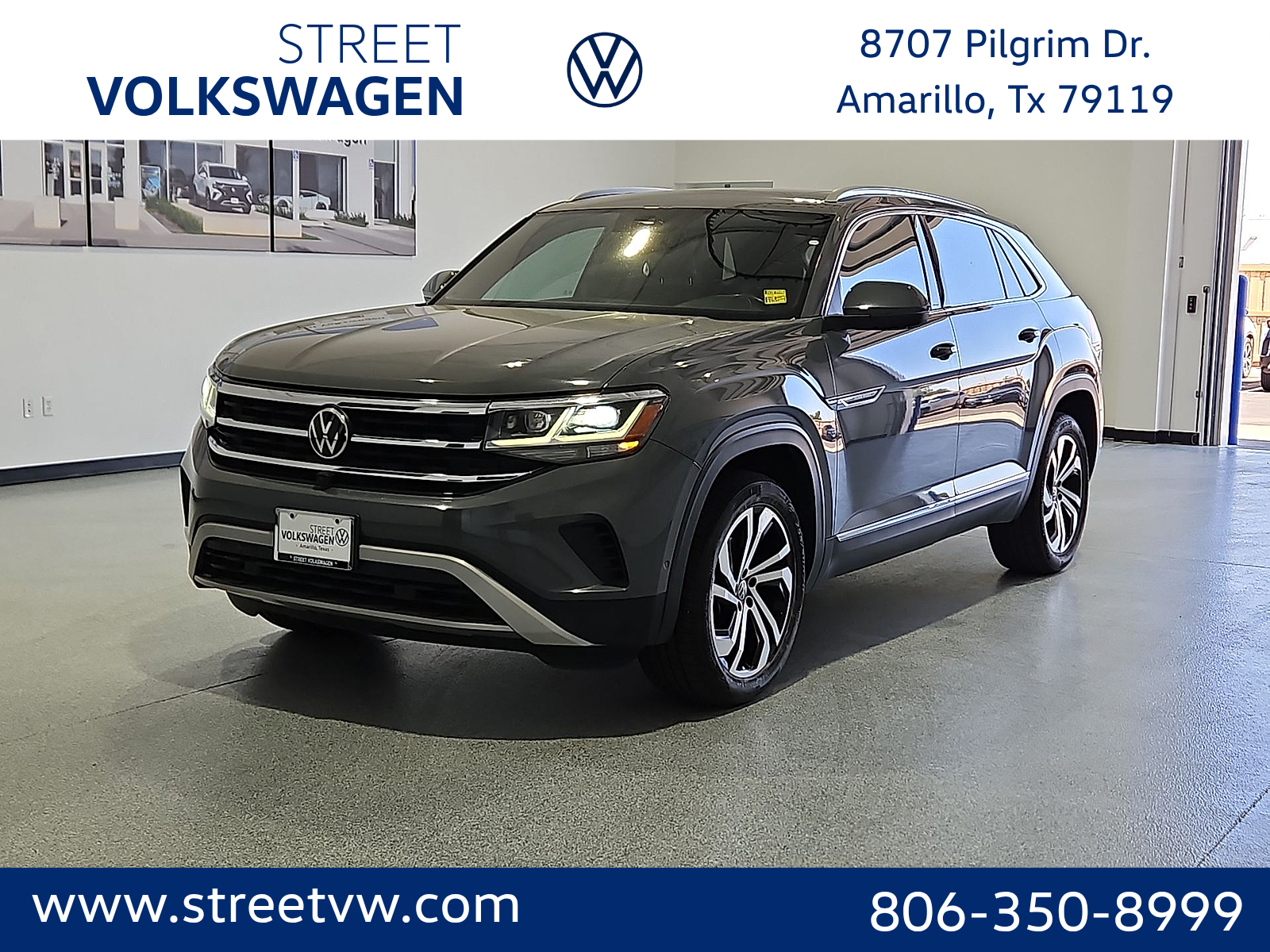 2021 Volkswagen Atlas Cross Sport 3.6L V6 SEL Premium Pure Gray at Bobby Duby Motors