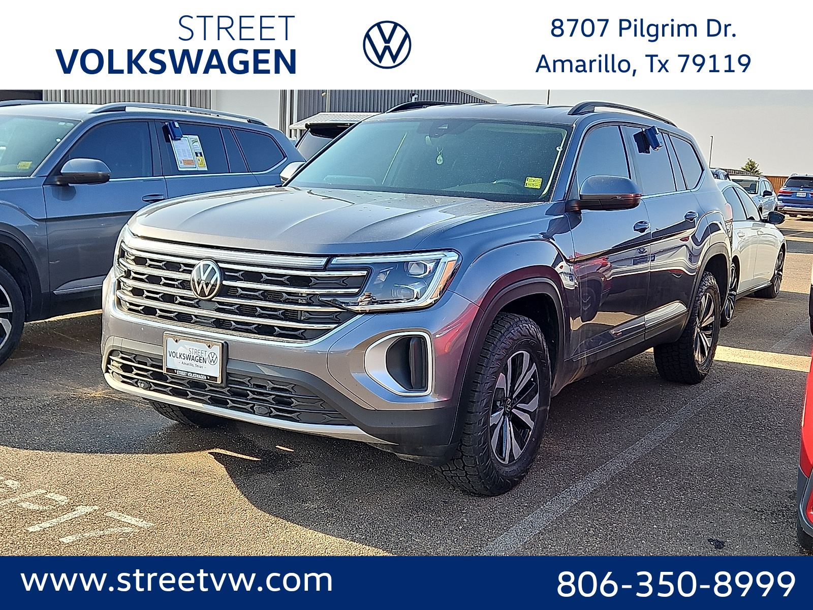 2024 Volkswagen Atlas 2.0T SE Platinum Gray Metallic at Street VW of Amarillo