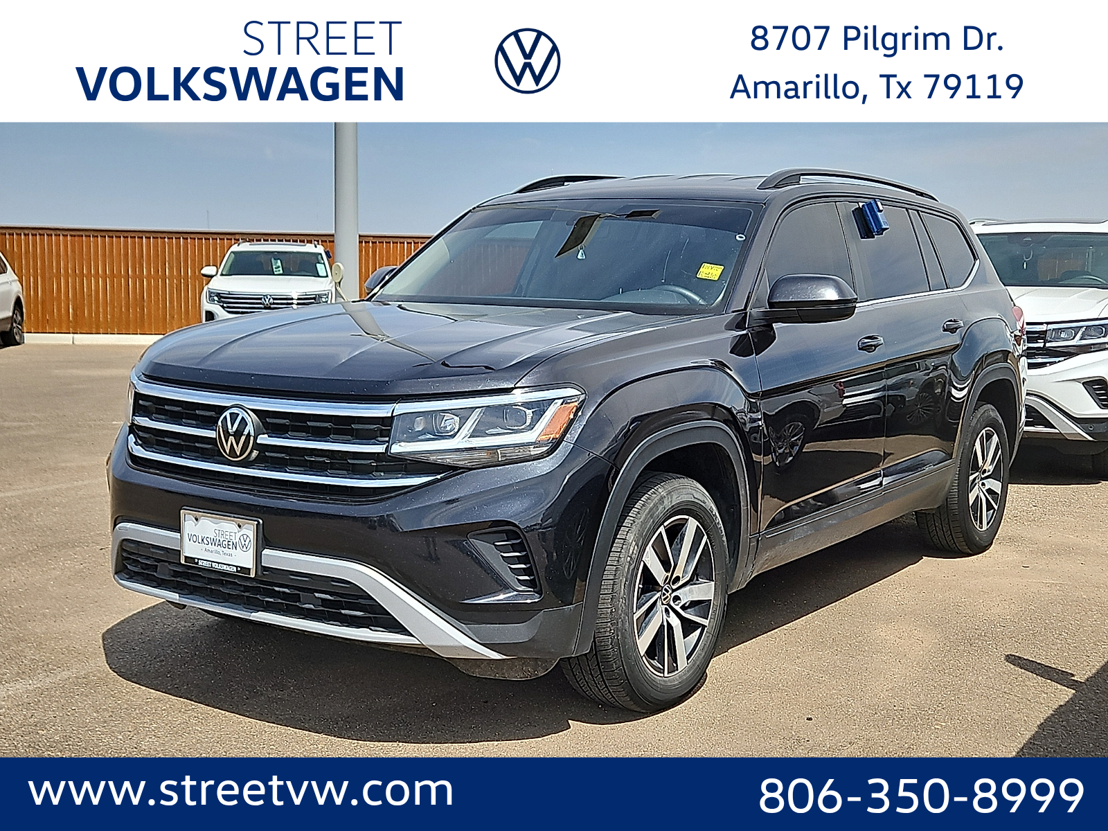 2023 Volkswagen Atlas 2.0T SE Deep Black at Street VW of Amarillo