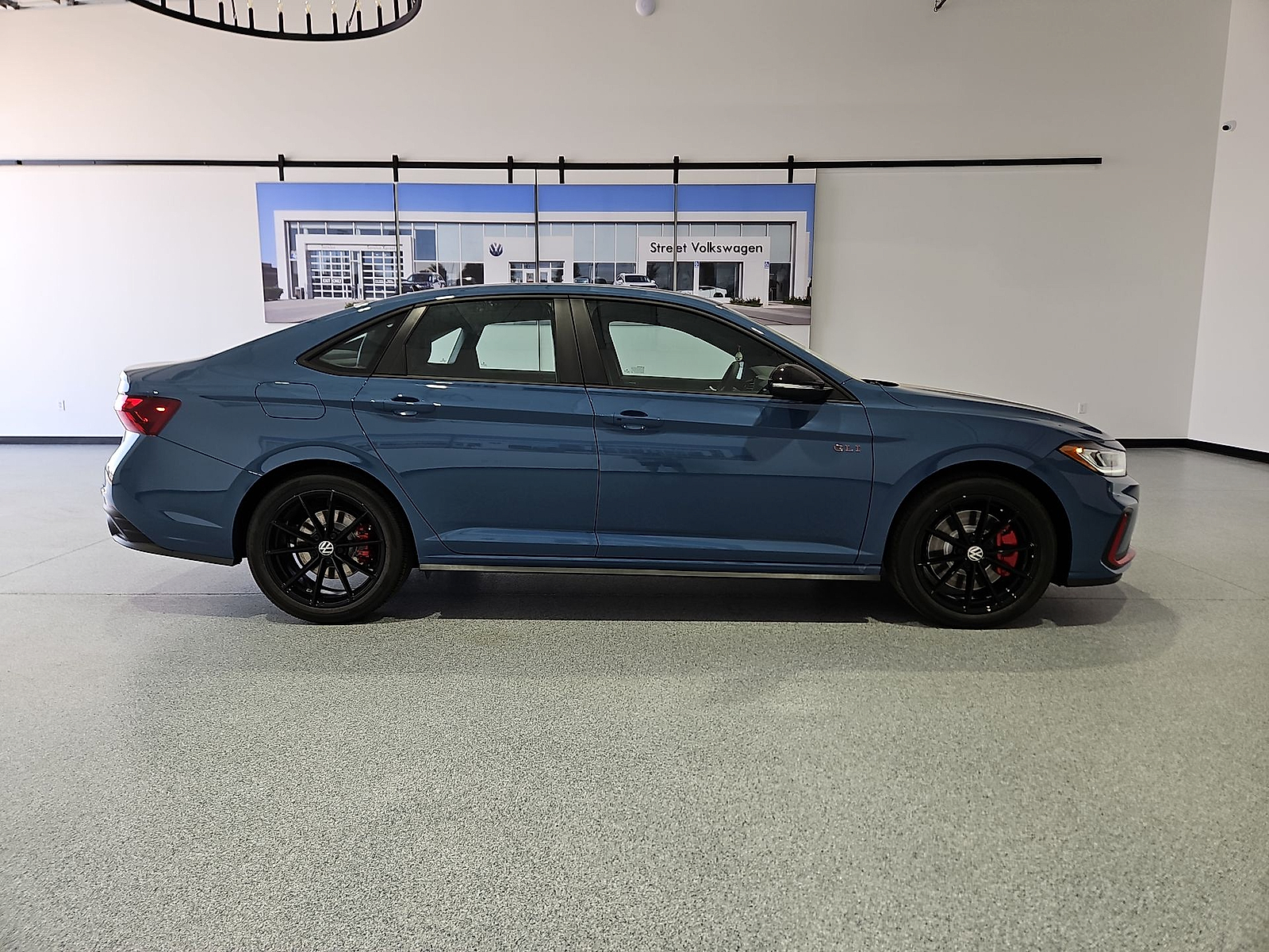 2026 Volkswagen Jetta GLI Autobahn Monterey Blue Pearl w/Deep Black Roof at Street VW of Amarillo