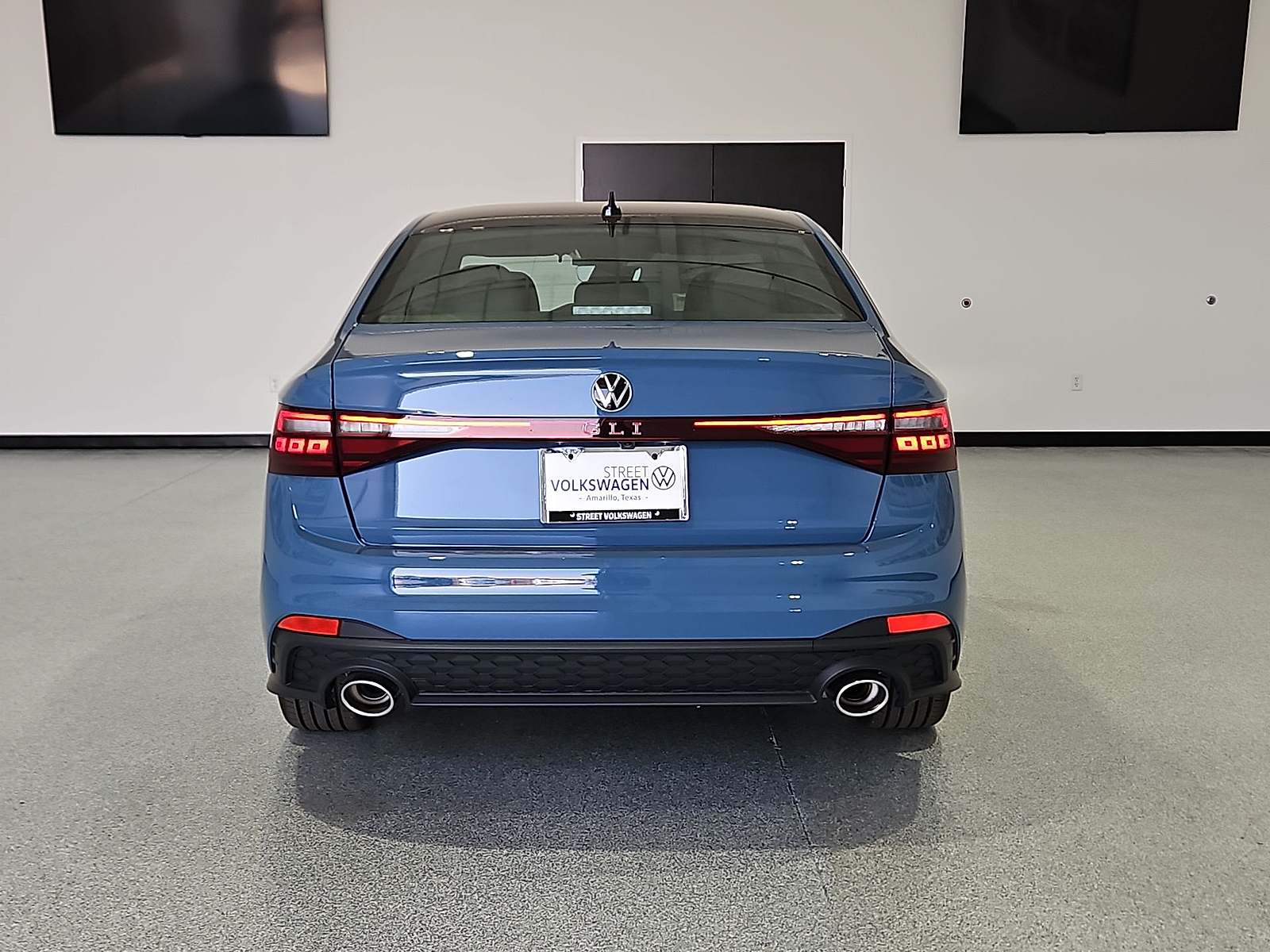 2026 Volkswagen Jetta GLI Autobahn Monterey Blue Pearl w/Deep Black Roof at Street VW of Amarillo