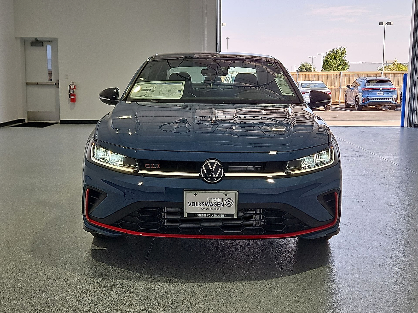 2026 Volkswagen Jetta GLI Autobahn Monterey Blue Pearl w/Deep Black Roof at Street VW of Amarillo