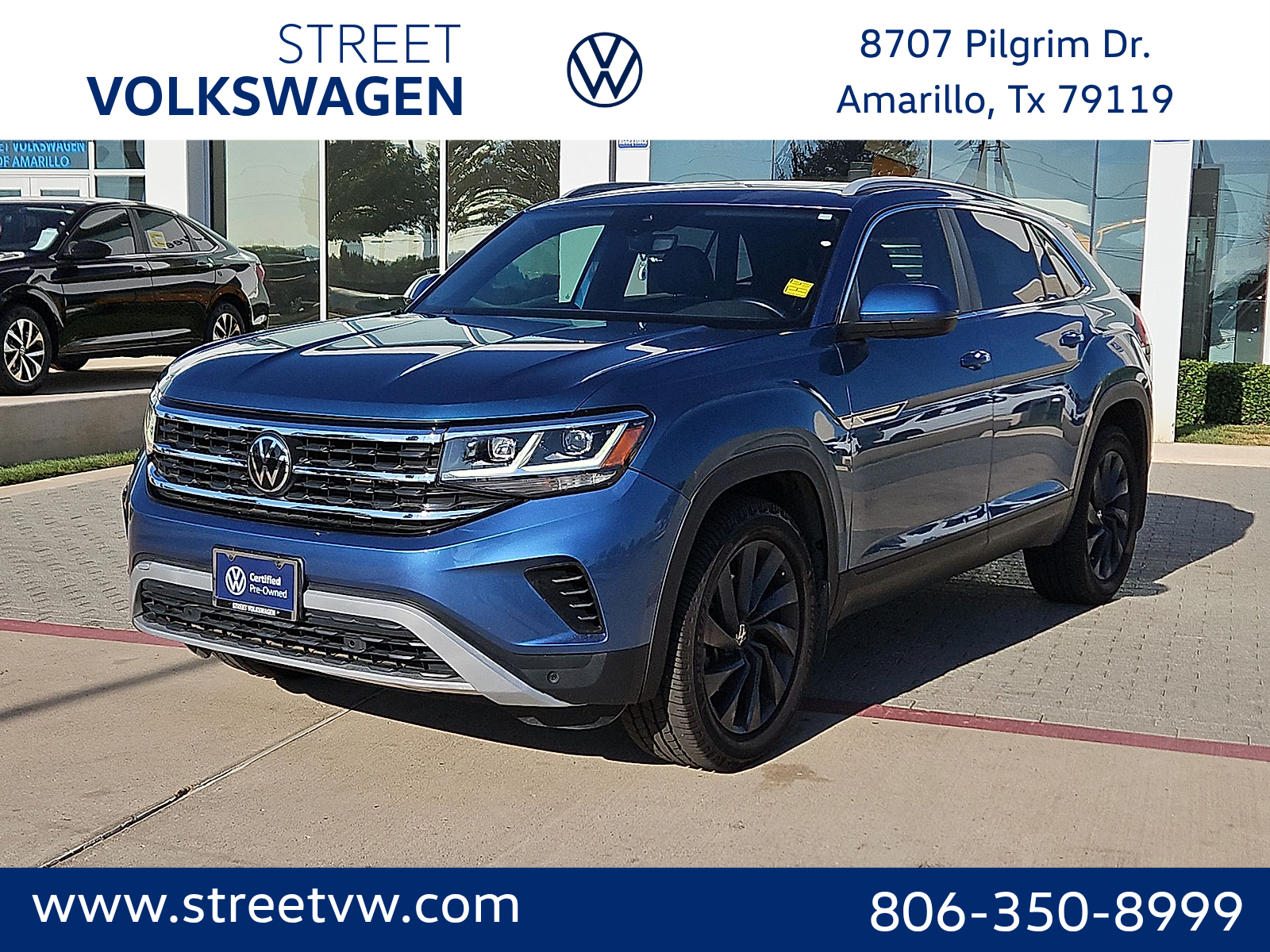 2020 Volkswagen Atlas Cross Sport 2.0T SEL Pacific Blue Metallic at Bobby Duby Motors