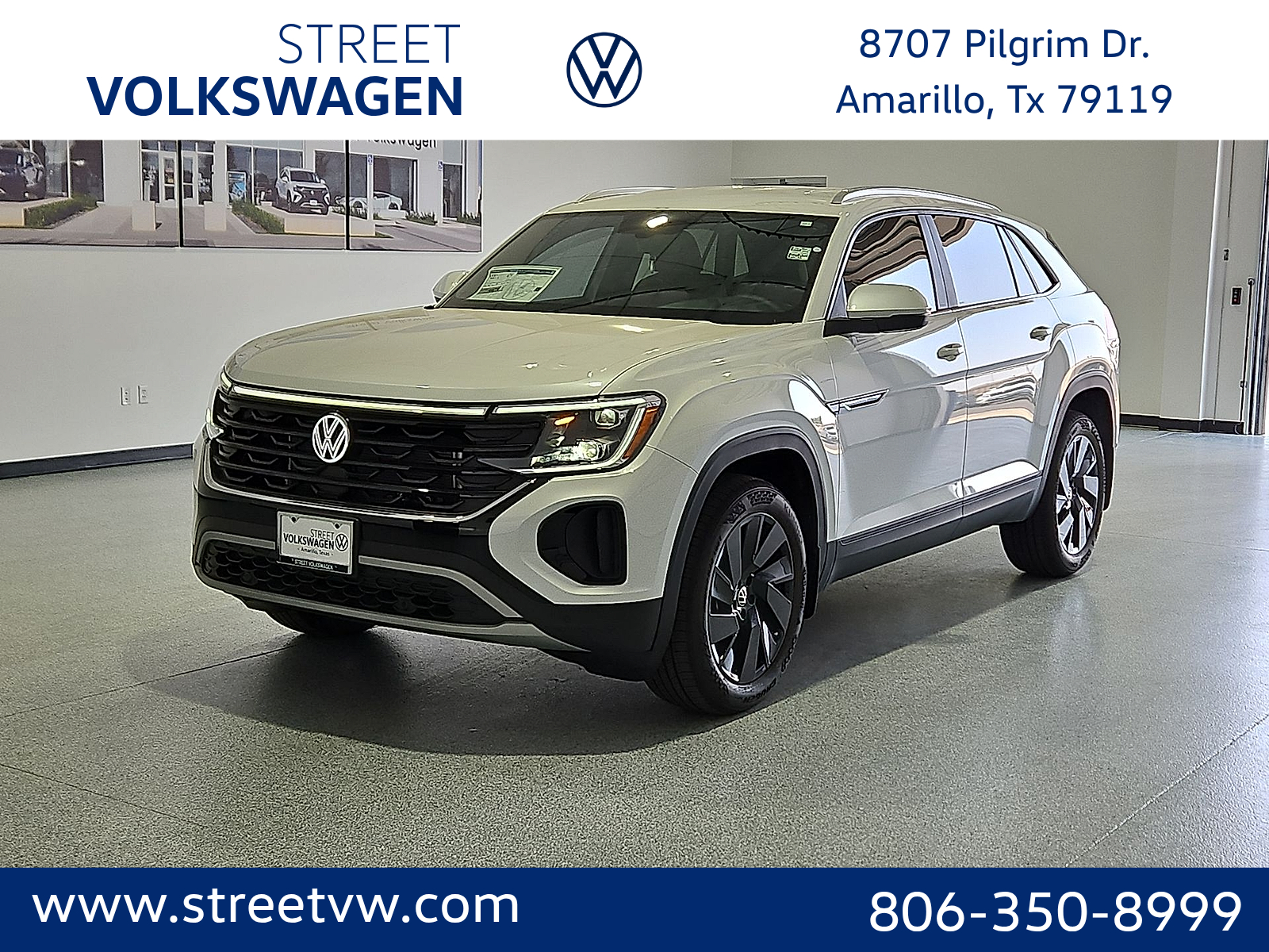 2026 Volkswagen Atlas Cross Sport SE with Technology in Opal White Pearl