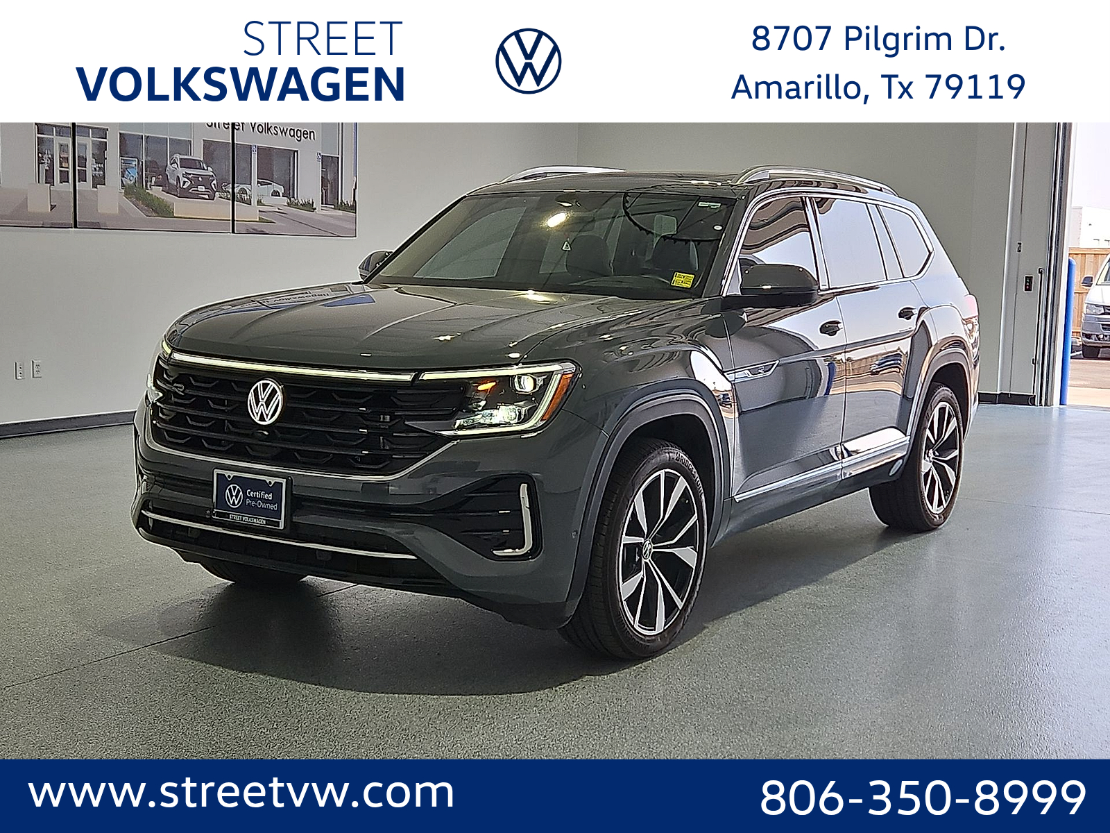 2025 Volkswagen Atlas 2.0T SEL Premium R-Line Pure Gray at Bobby Duby Motors