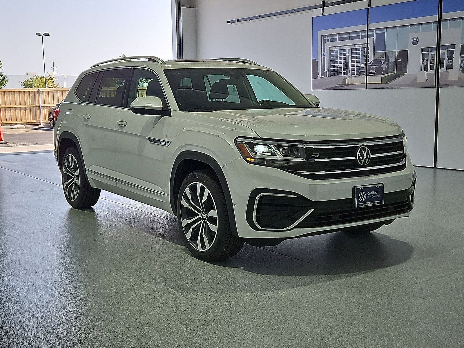 2023 Volkswagen Atlas 3.6L V6 SEL Premium R-Line Opal White at Street VW of Amarillo