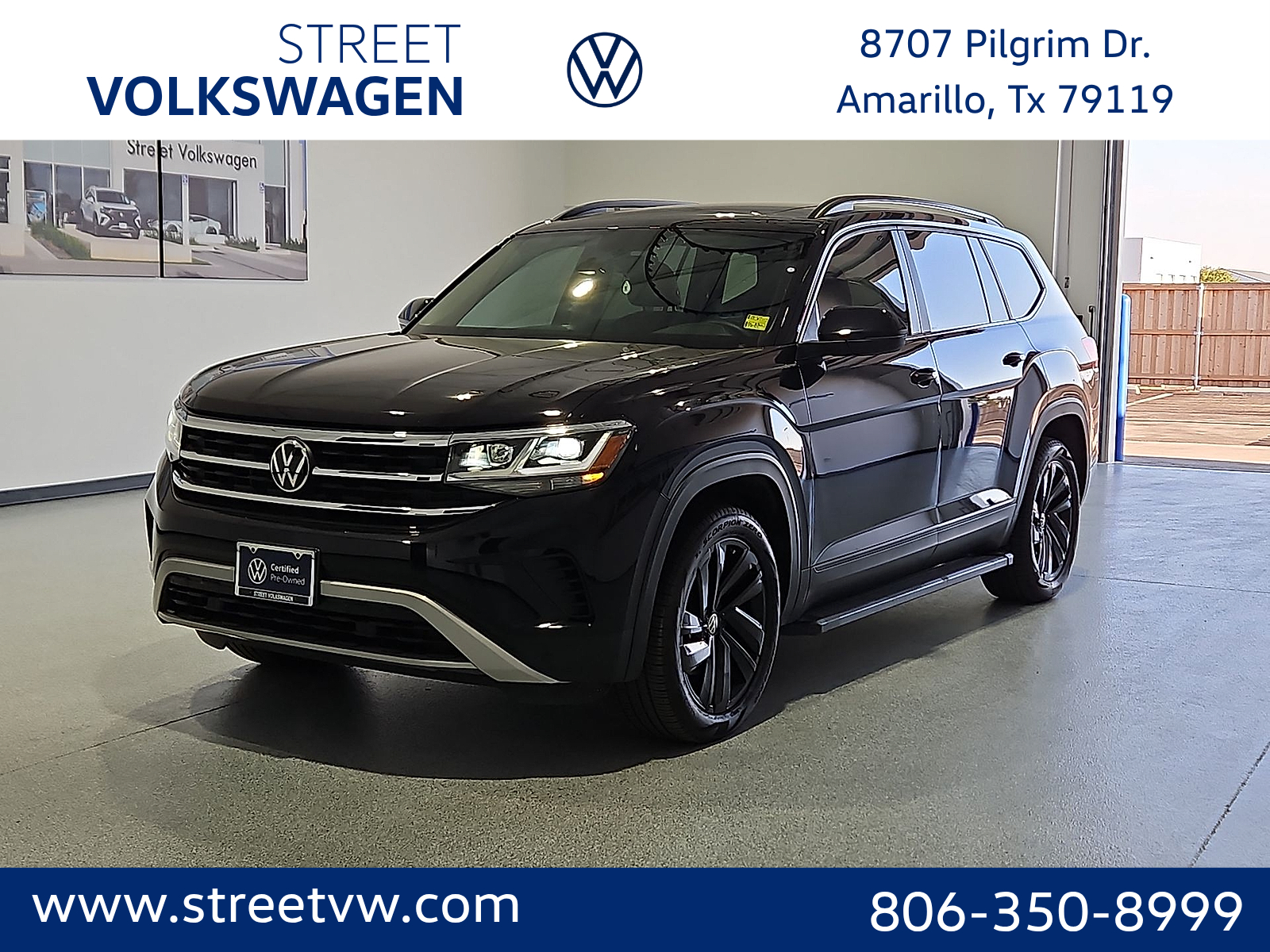 2023 Volkswagen Atlas 3.6L V6 SE w/Technology Deep Black at Street VW of Amarillo