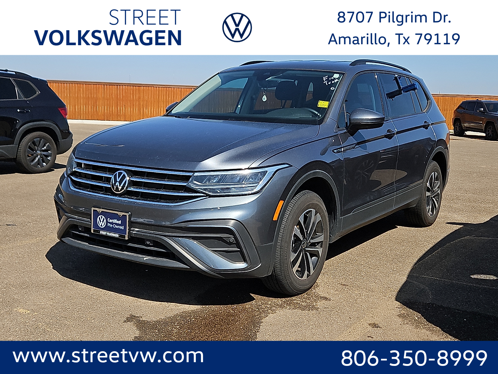2023 Volkswagen Tiguan 2.0T S Platinum Gray Metallic at Street VW of Amarillo