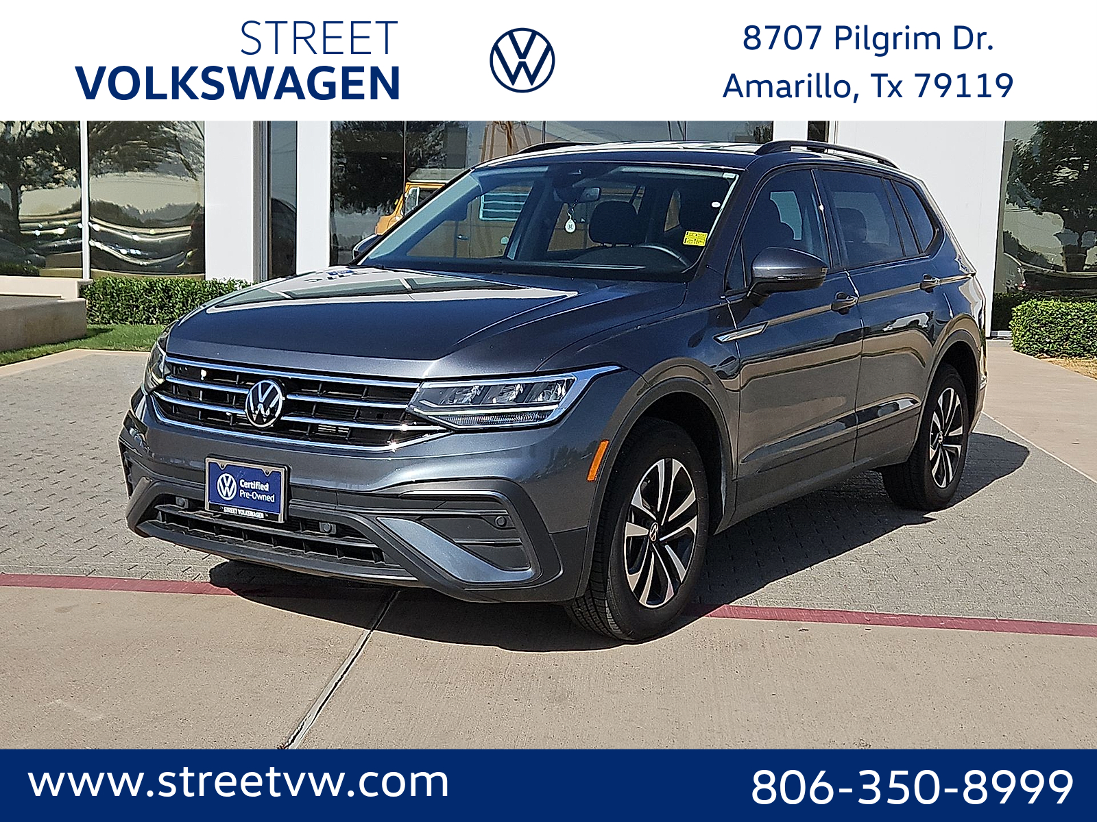 2023 Volkswagen Tiguan 2.0T S Platinum Gray Metallic at Street VW of Amarillo