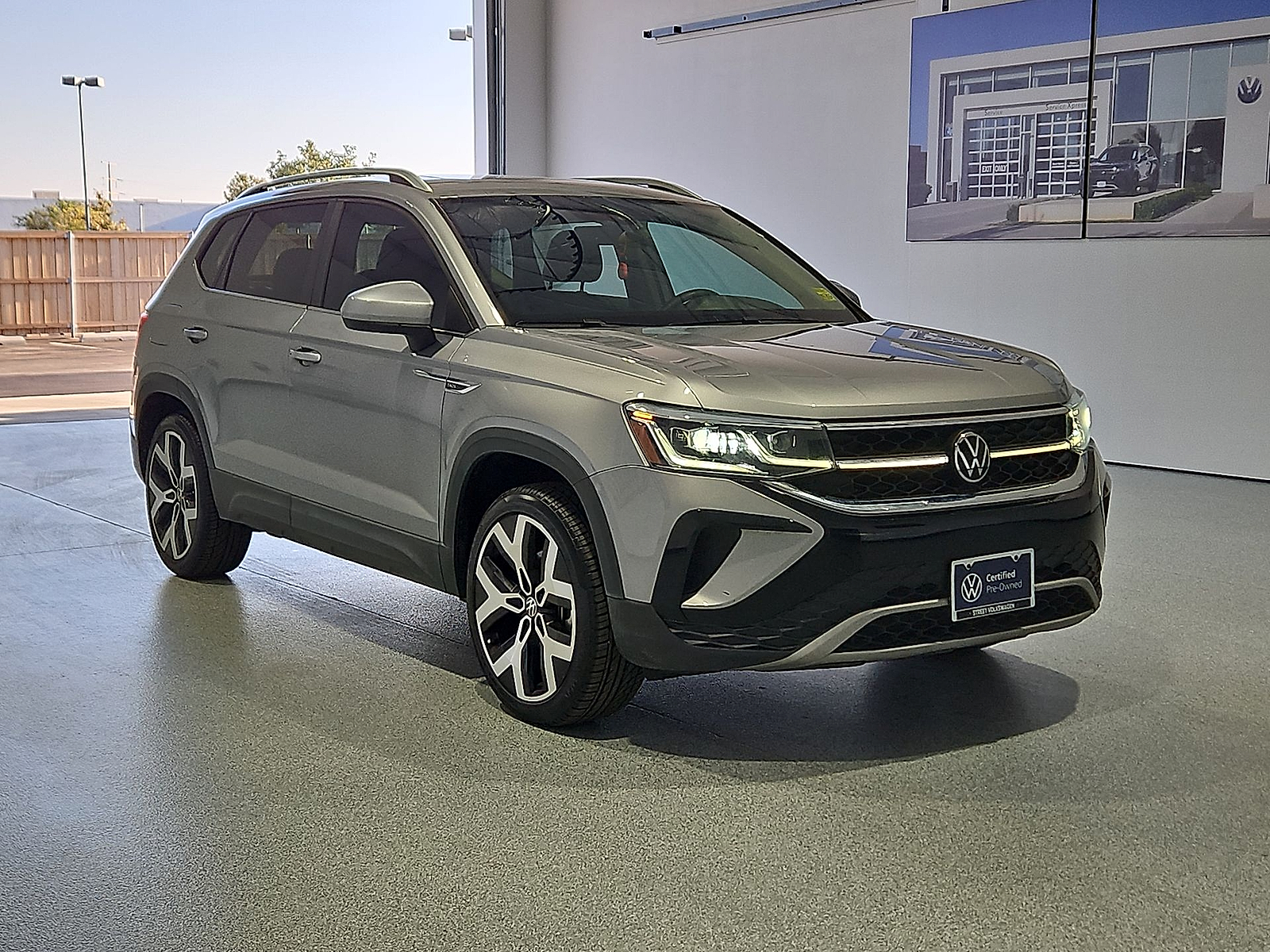 2023 Volkswagen Taos 1.5T SEL Silver Metallic at Street VW of Amarillo