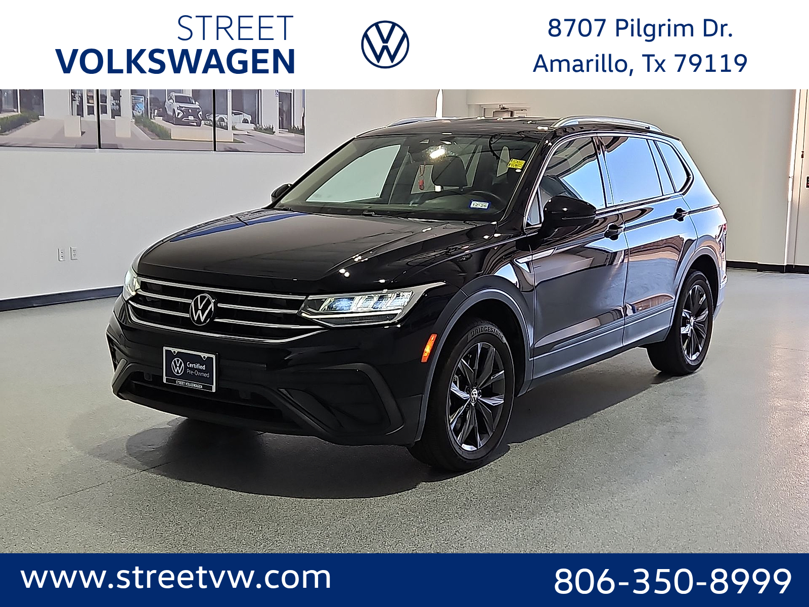 2024 Volkswagen Tiguan 2.0T SE Deep Black Pearl at Street VW of Amarillo