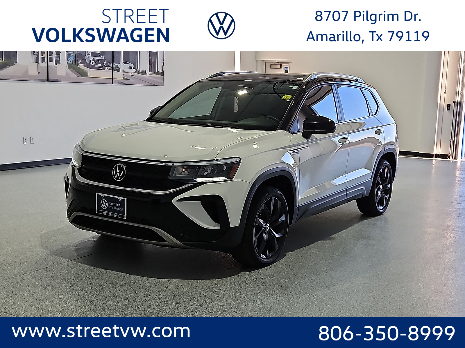 2023 Volkswagen Taos 1.5T SE Pure White at Street VW of Amarillo