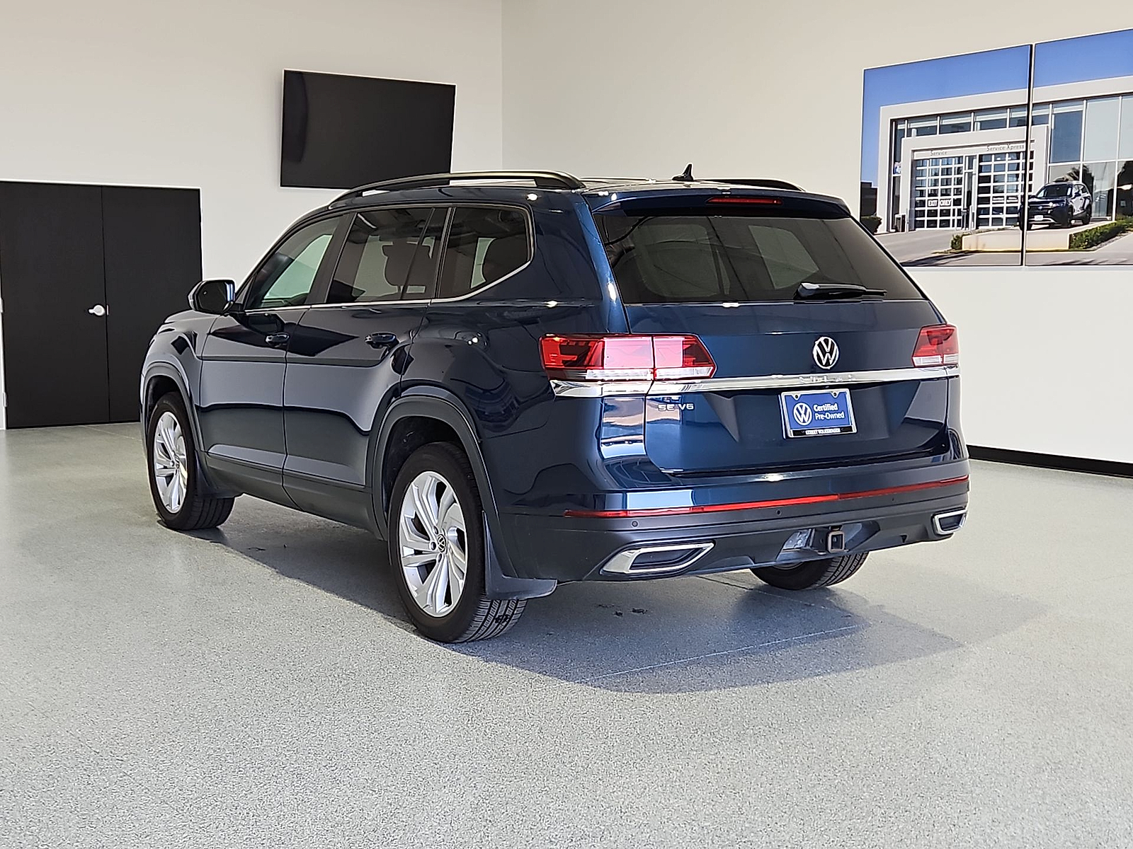 2021 Volkswagen Atlas 3.6L V6 SE w/Technology Blue Metallic at Street VW of Amarillo