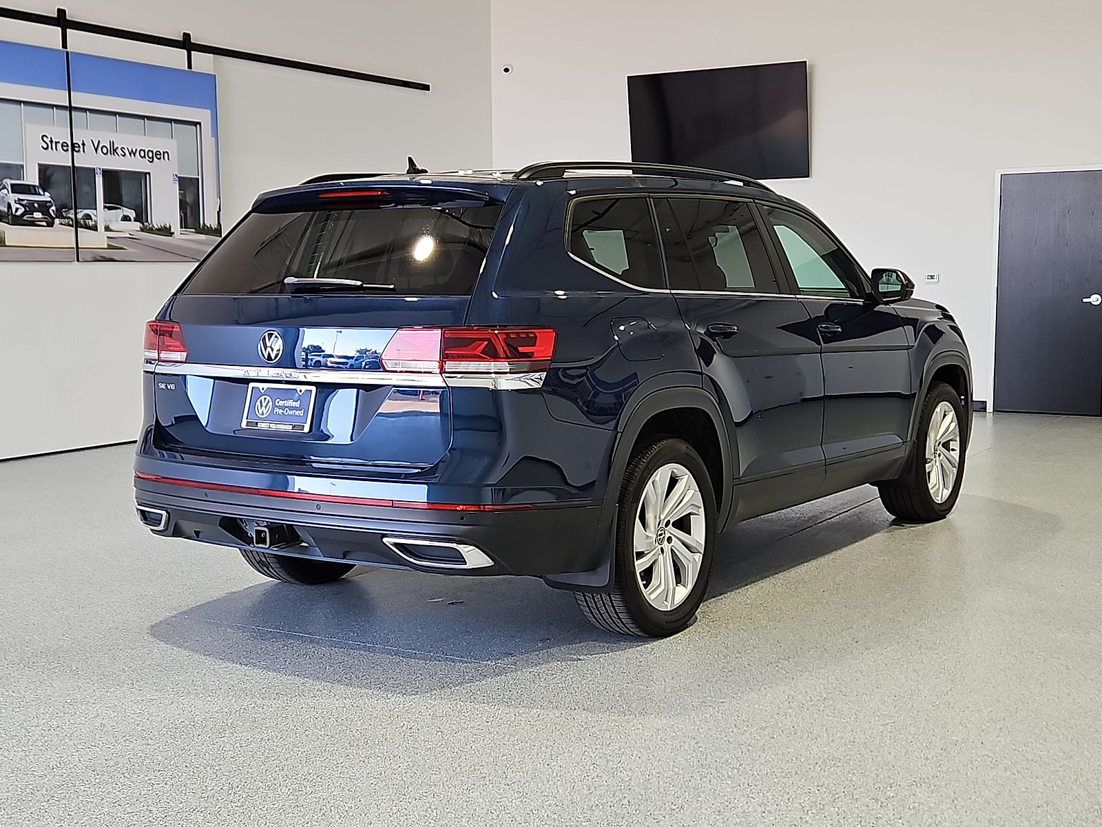 2021 Volkswagen Atlas 3.6L V6 SE w/Technology Blue Metallic at Street VW of Amarillo