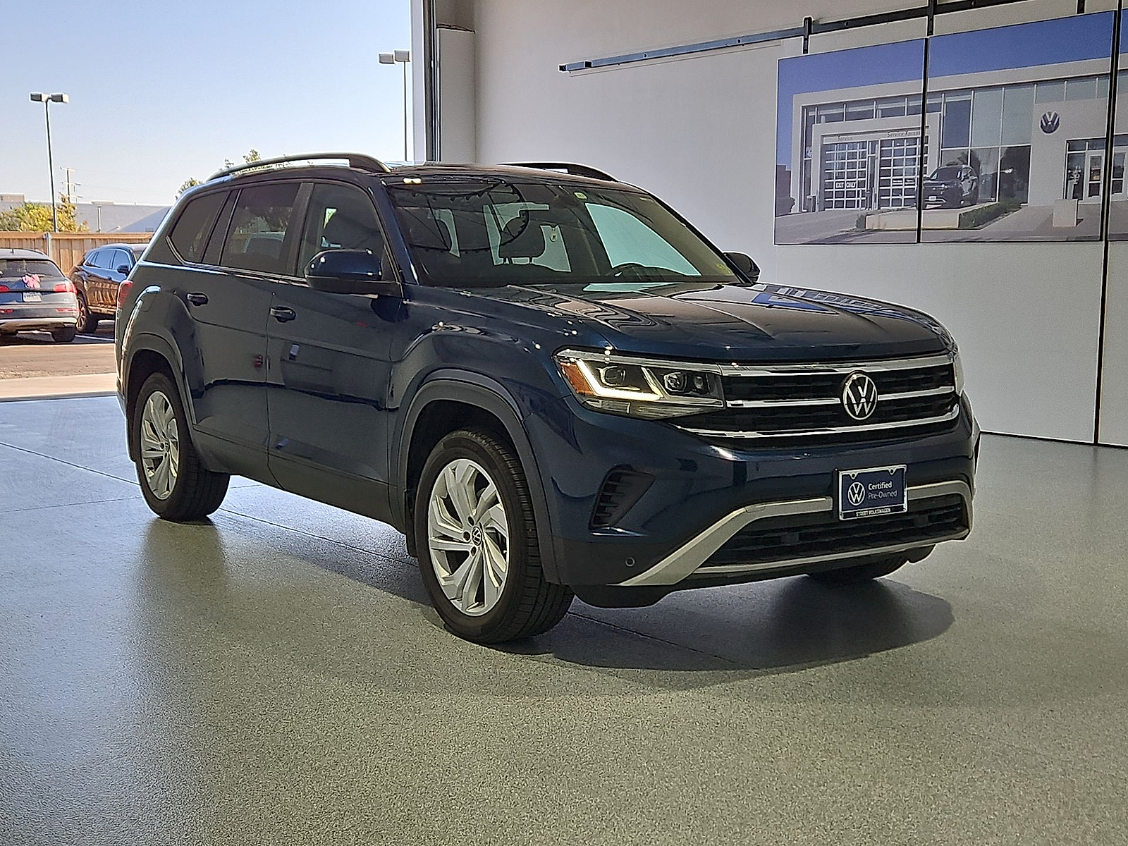 2021 Volkswagen Atlas 3.6L V6 SE w/Technology Blue Metallic at Street VW of Amarillo