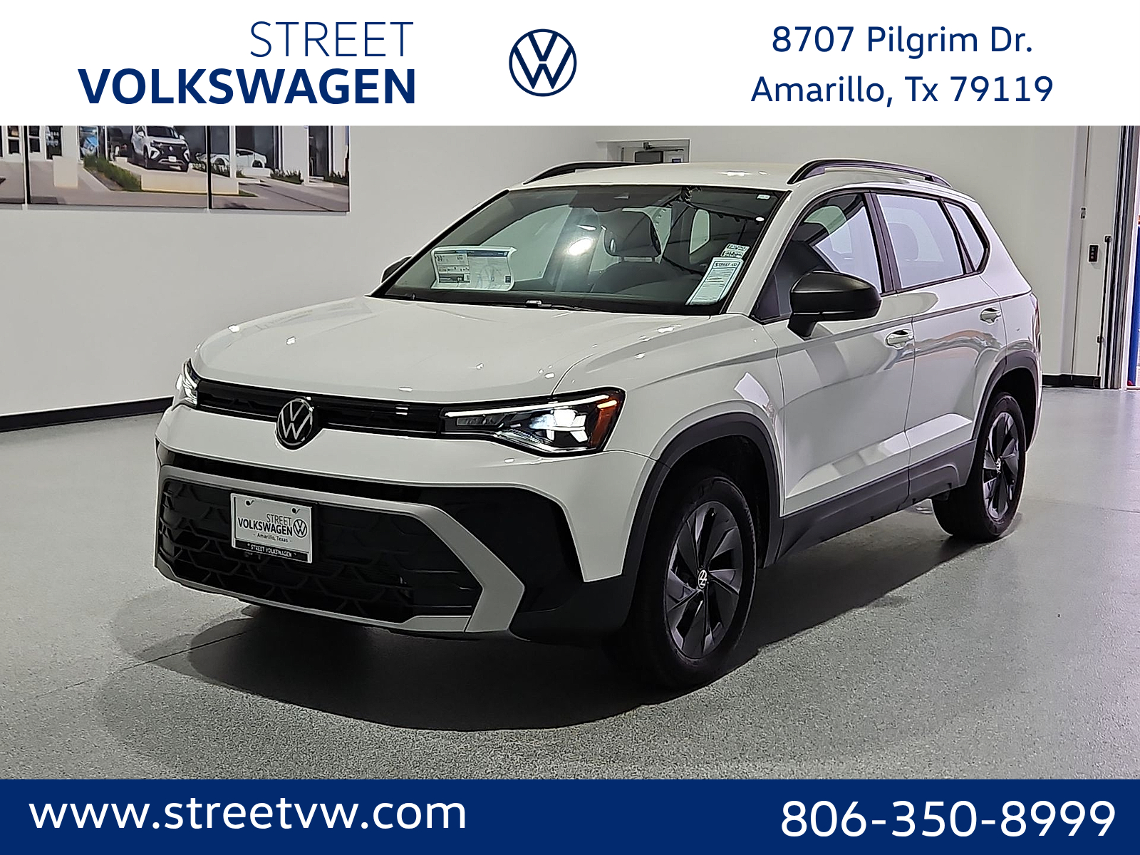 2027 Volkswagen Taos S Pure White at Street VW of Amarillo