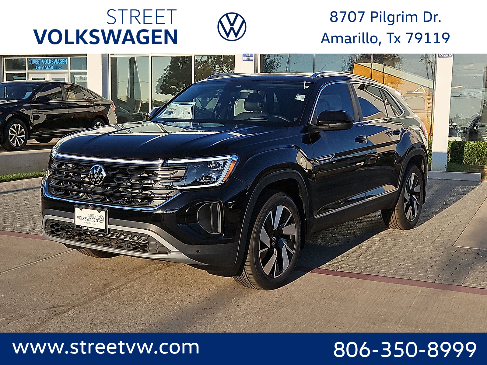 2026 Volkswagen Atlas Cross Sport SEL in Deep Black Pearl
