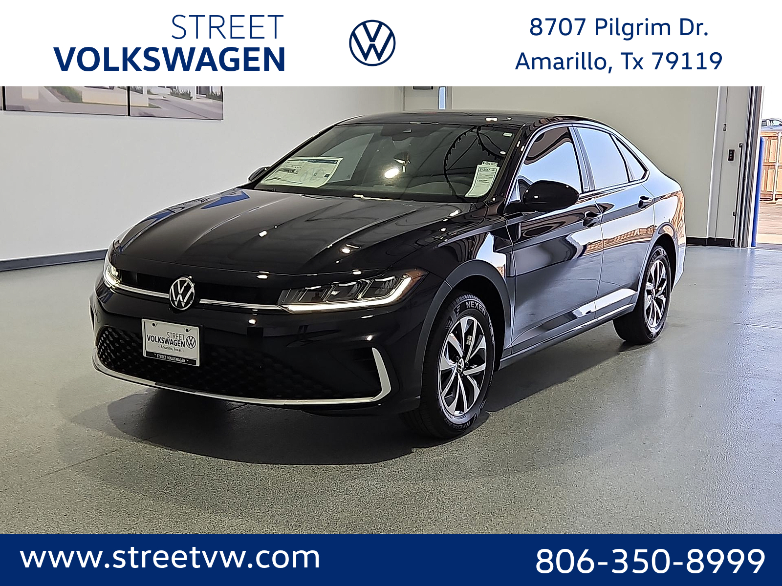 2027 Volkswagen Jetta S Deep Black Pearl at Street VW of Amarillo