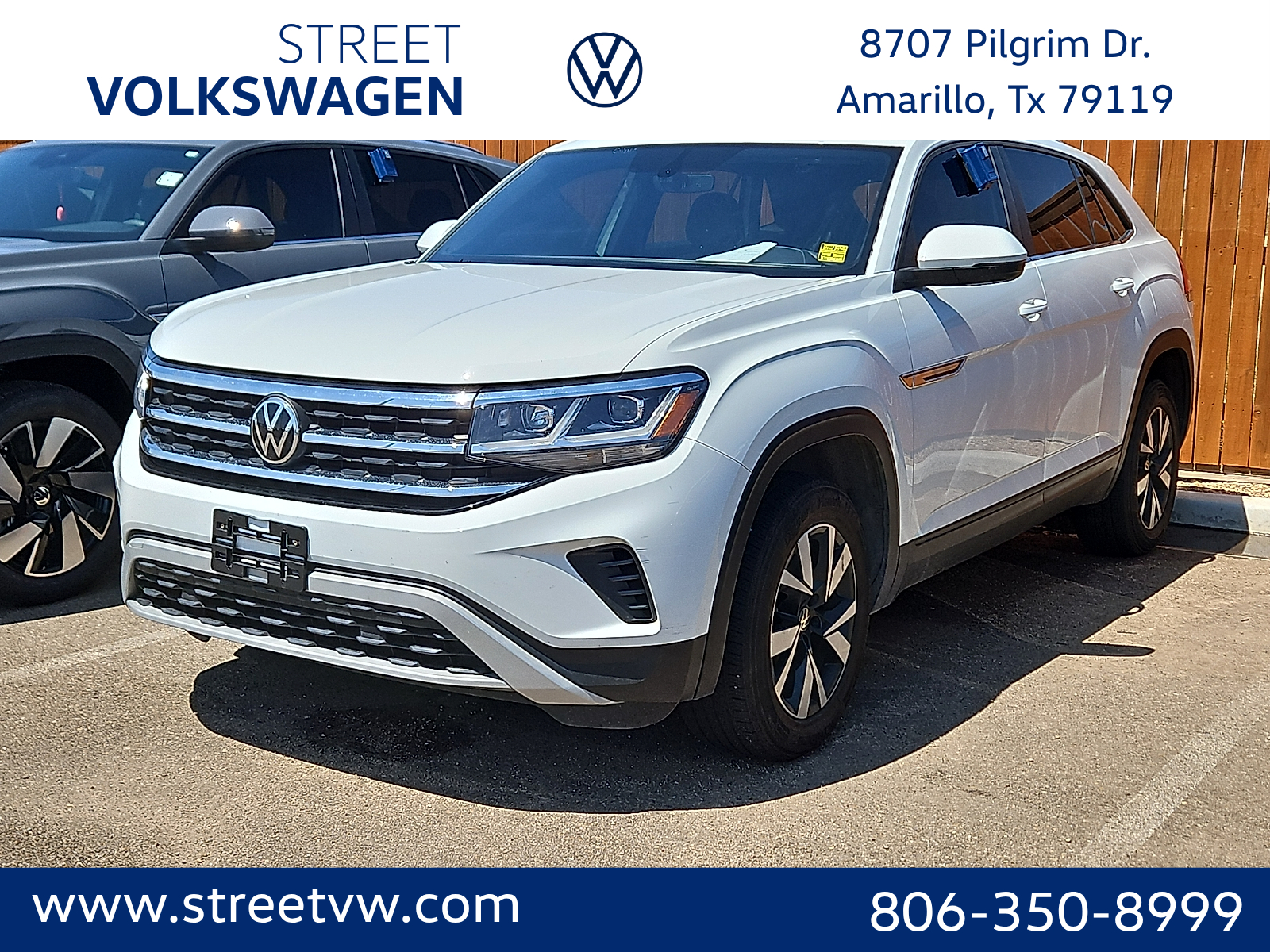 2021 Volkswagen Atlas Cross Sport 2.0T SE Pure White at Bobby Duby Motors