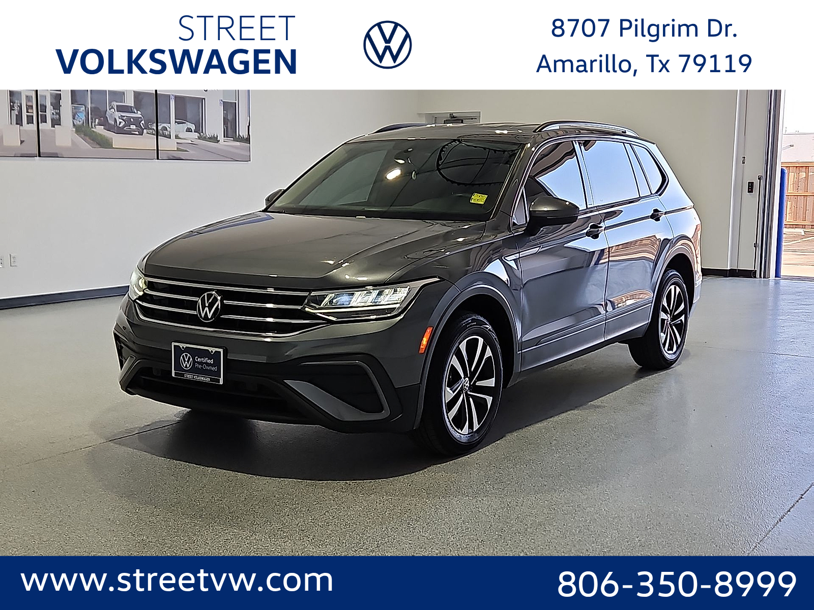 2023 Volkswagen Tiguan 2.0T S Platinum Gray Metallic at Street VW of Amarillo