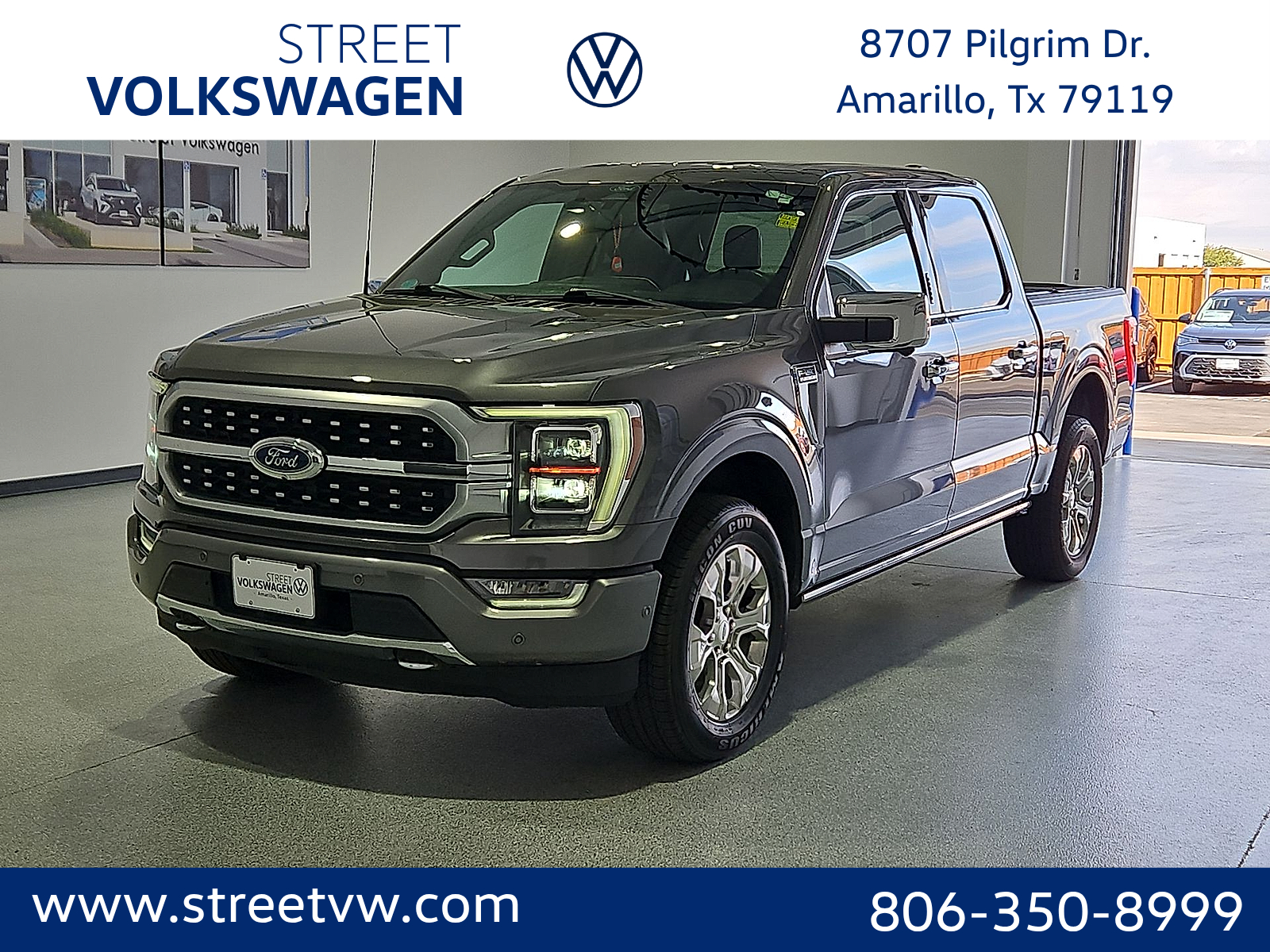 2022 Ford F-150 Platinum Gray Metallic at Street VW of Amarillo