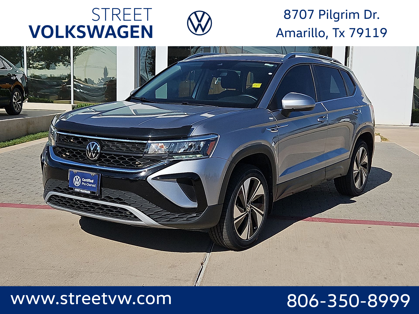 2024 Volkswagen Taos 1.5T SE Pyrite Silver Metallic at Street VW of Amarillo