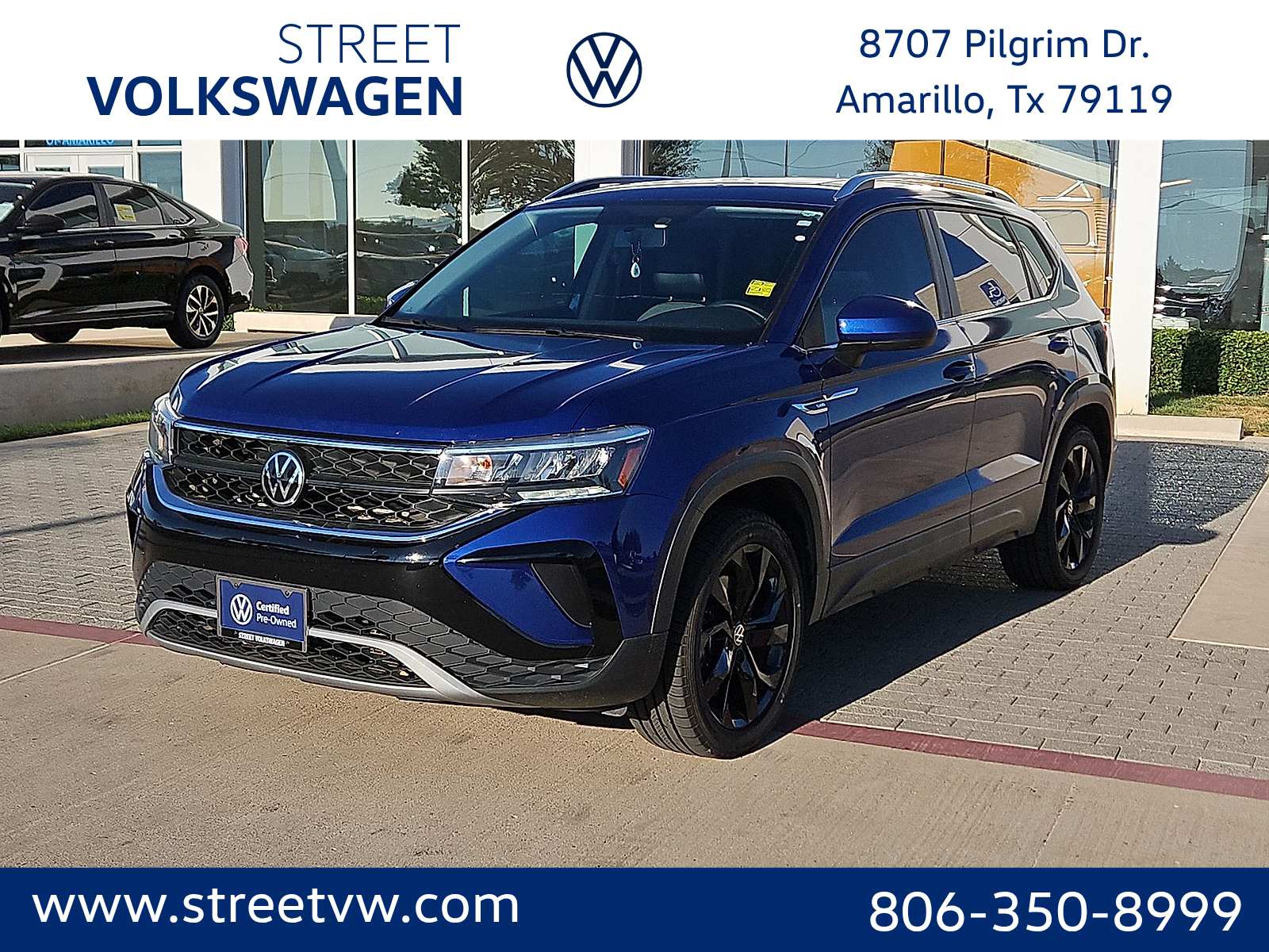 2022 Volkswagen Taos 1.5T SE Dusk Blue Metallic at Street VW of Amarillo