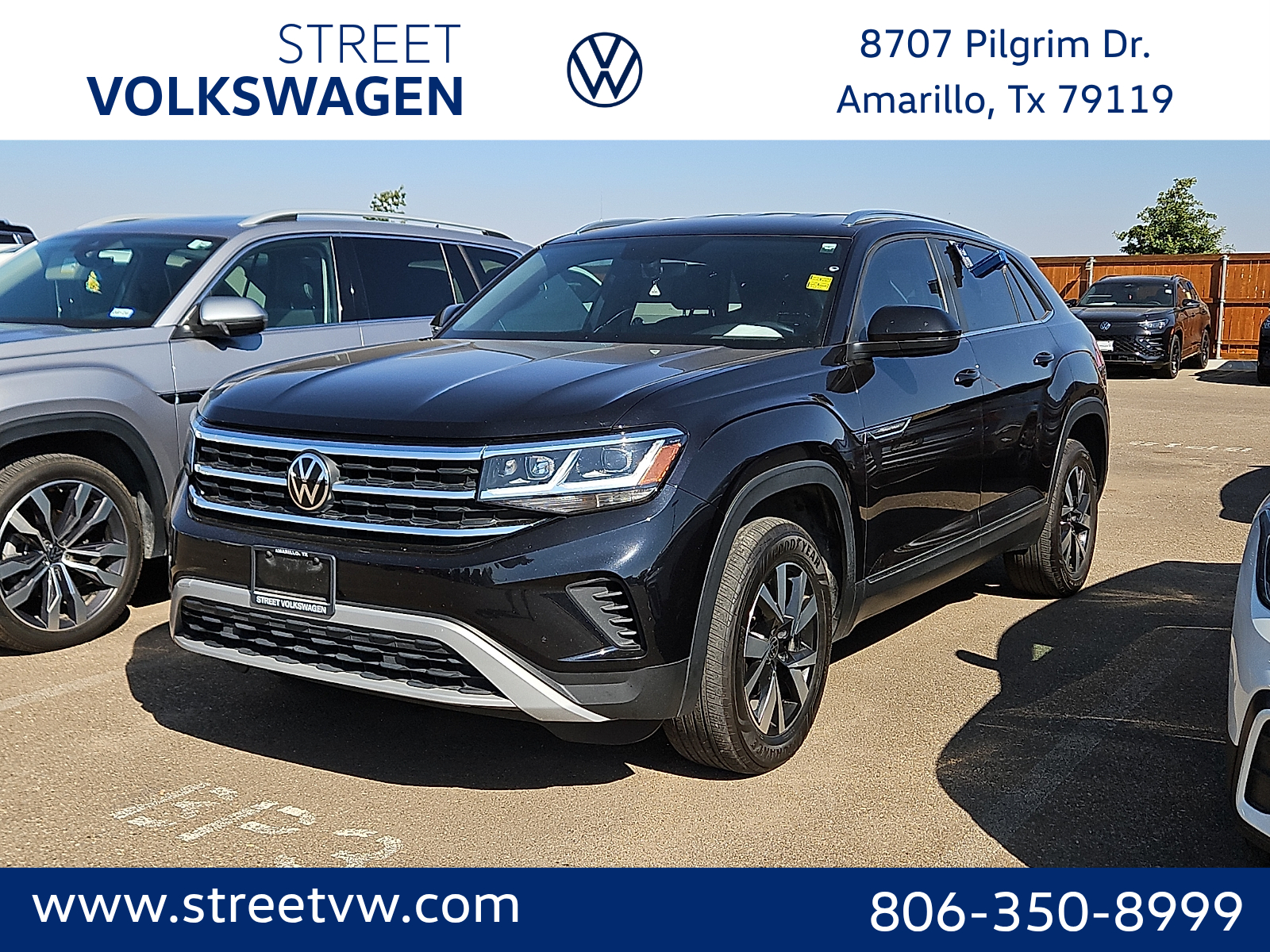 2023 Volkswagen Atlas Cross Sport 2.0T SE Deep Black at Street VW of Amarillo