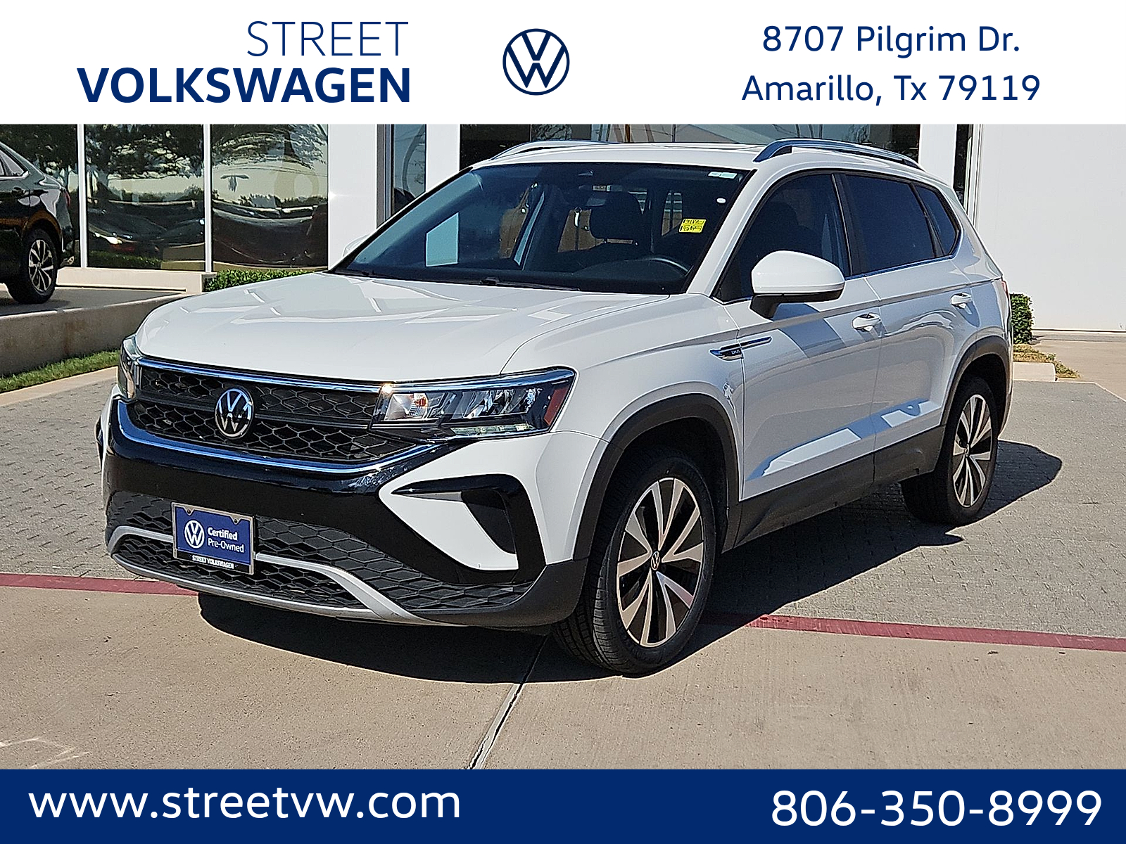 2023 Volkswagen Taos 1.5T SE Pure White at Street VW of Amarillo