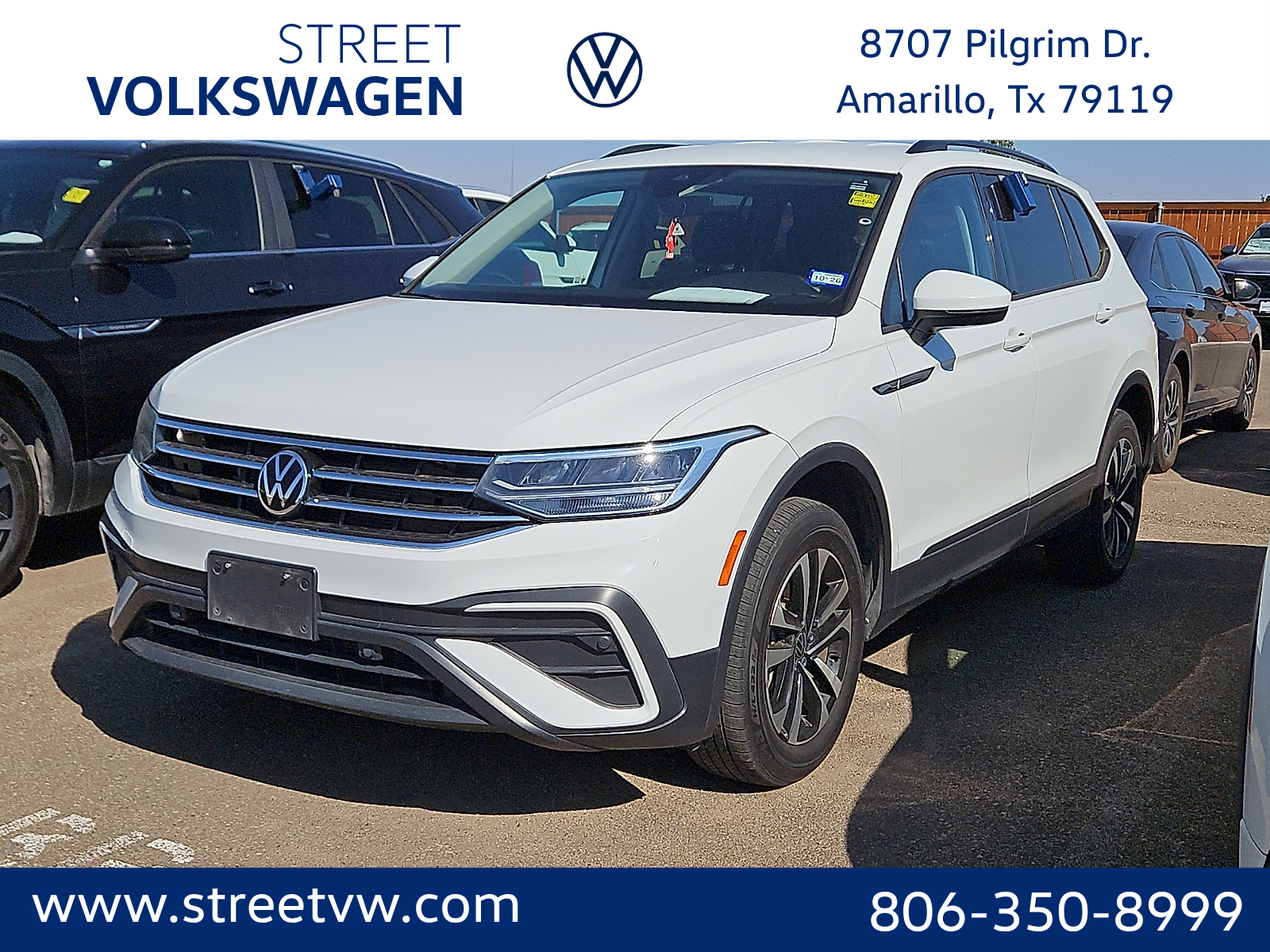 2022 Volkswagen Tiguan 2.0T S Pure White at Street VW of Amarillo