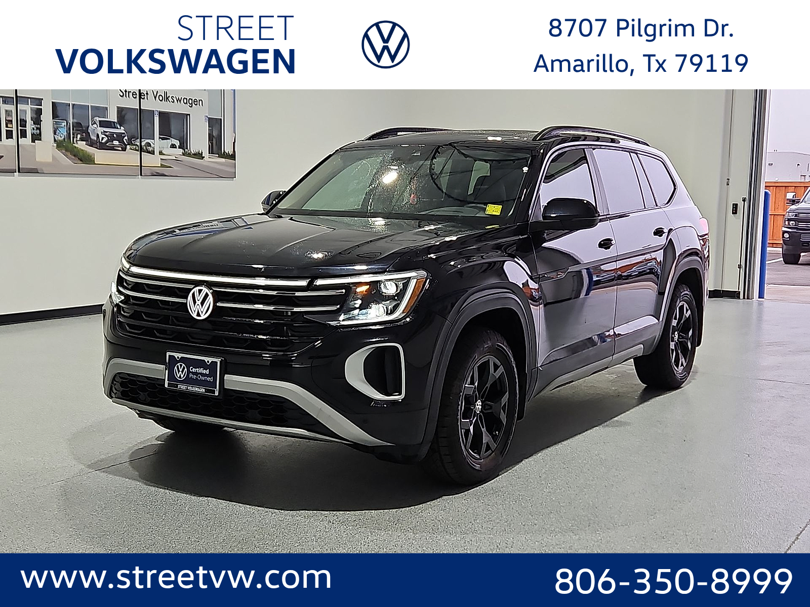 2024 Volkswagen Atlas 2.0T Peak Edition SEL Deep Black at Bobby Duby Motors