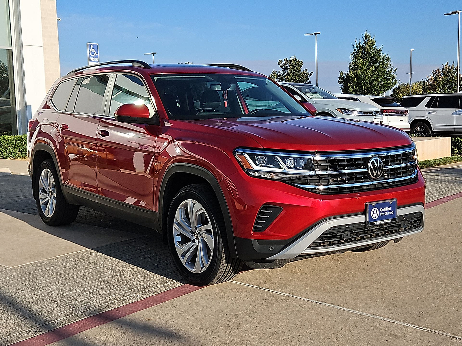 2023 Volkswagen Atlas 3.6L V6 SE w/Technology Red Metallic at Street VW of Amarillo