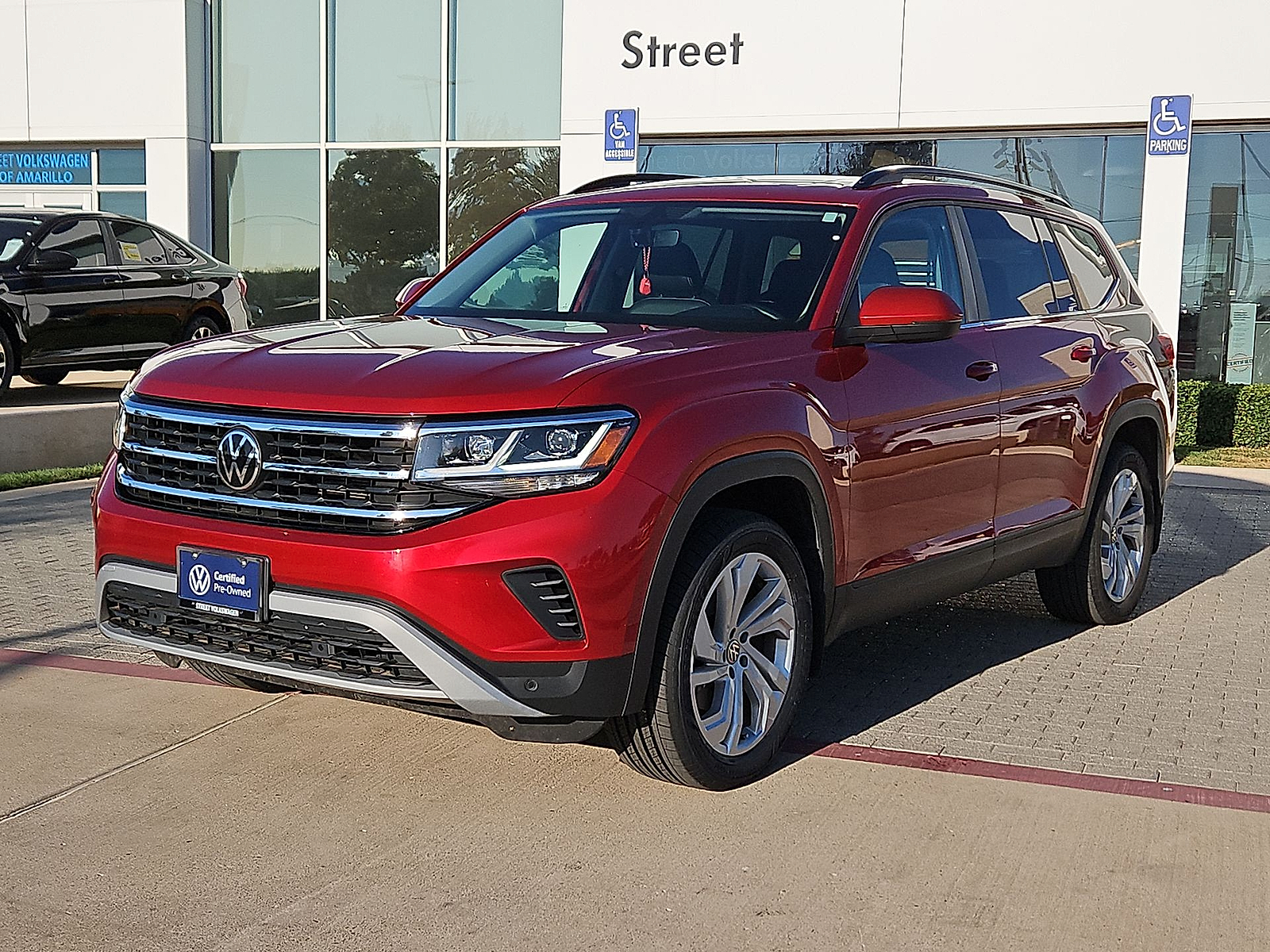2023 Volkswagen Atlas 3.6L V6 SE w/Technology Red Metallic at Street VW of Amarillo